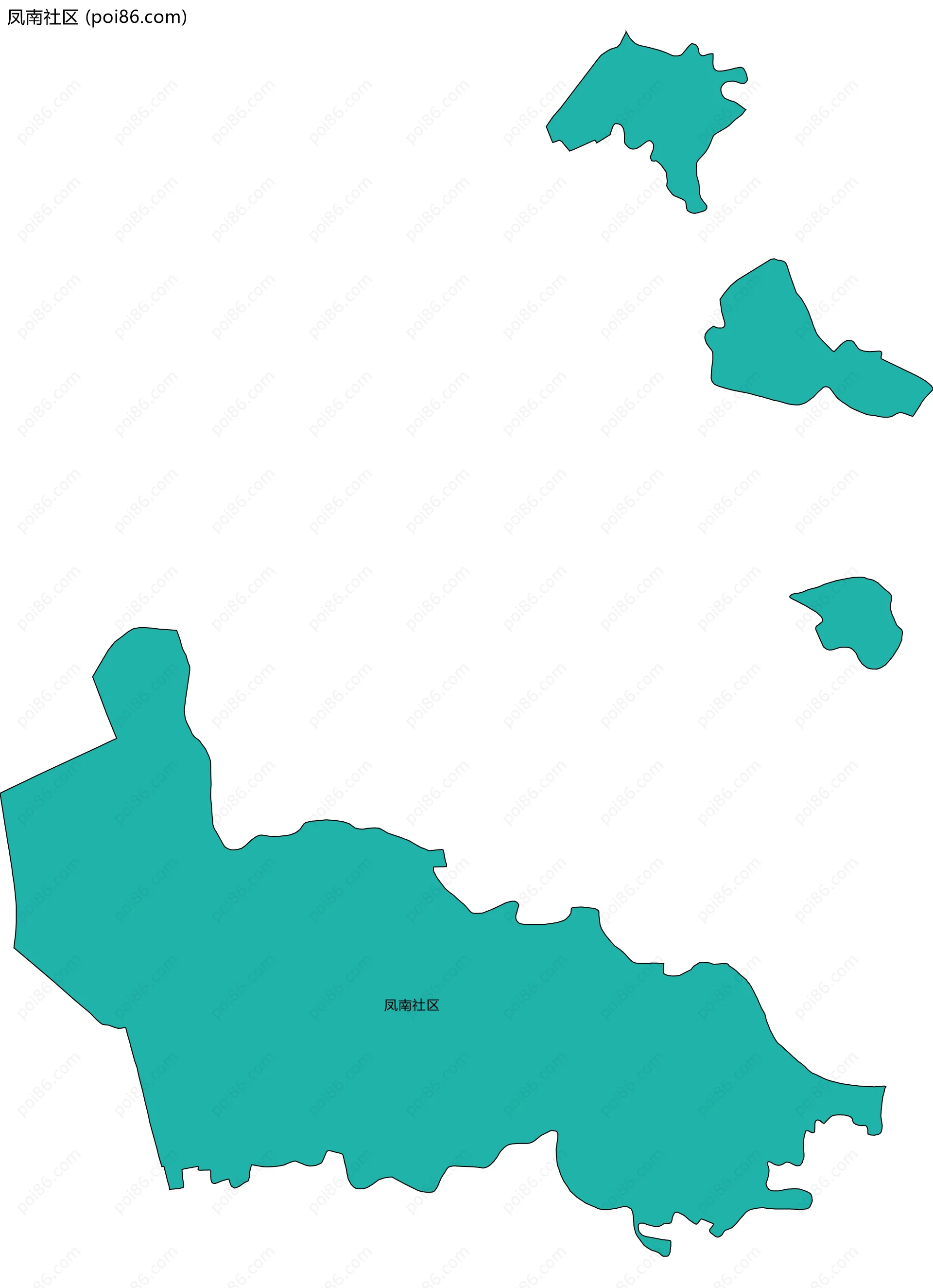 凤南社区边界地图