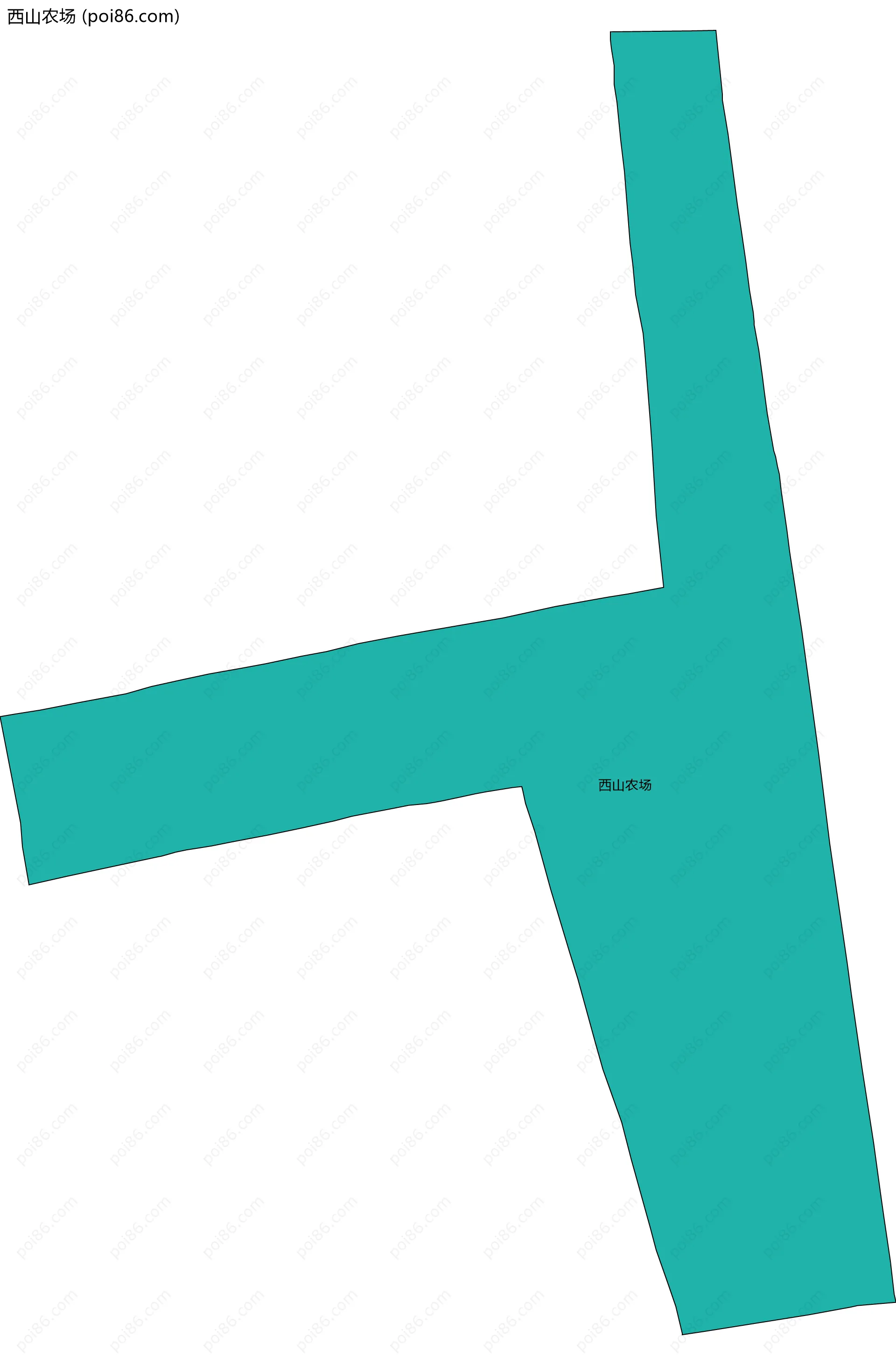 西山农场边界地图