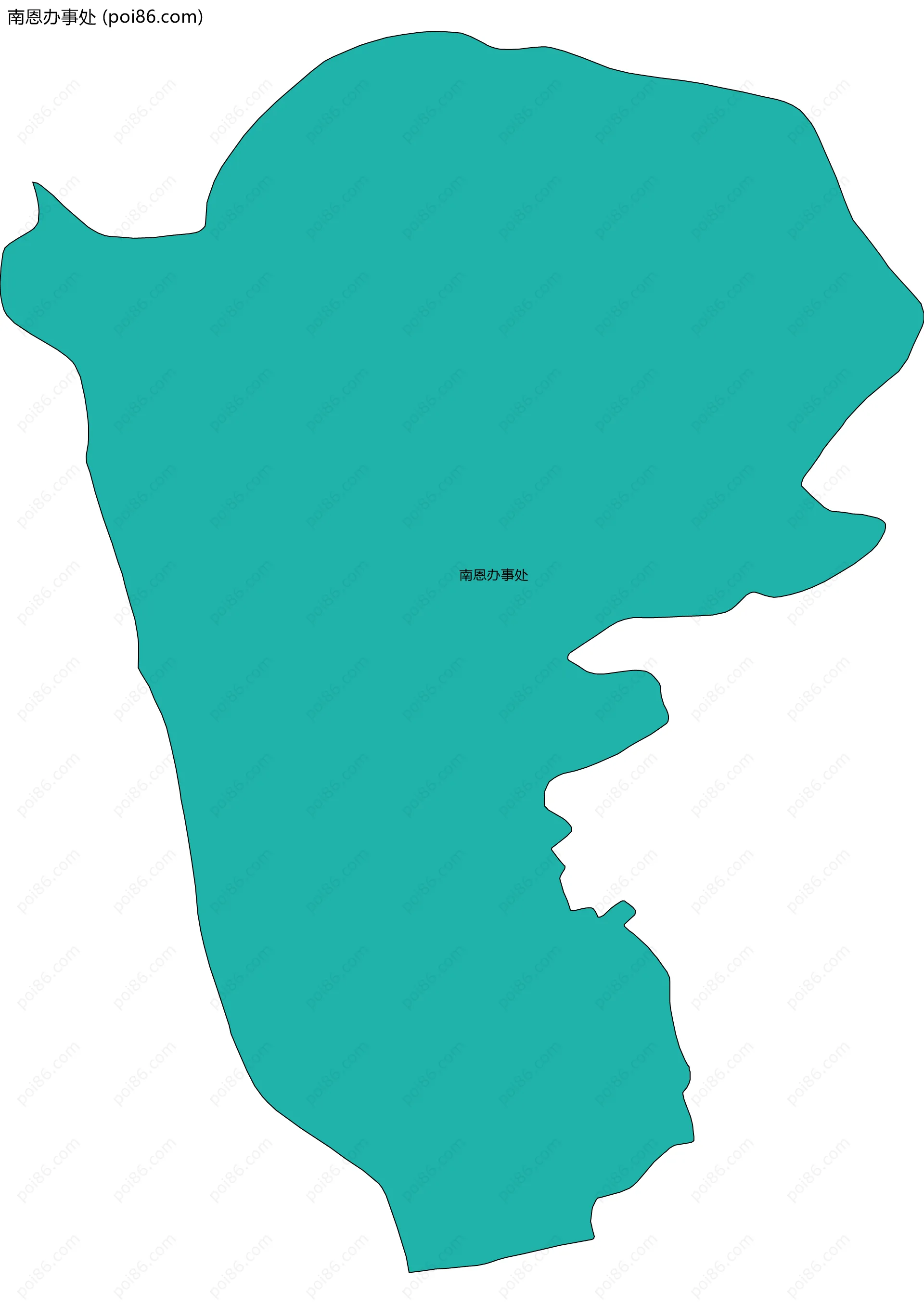 南恩办事处边界地图