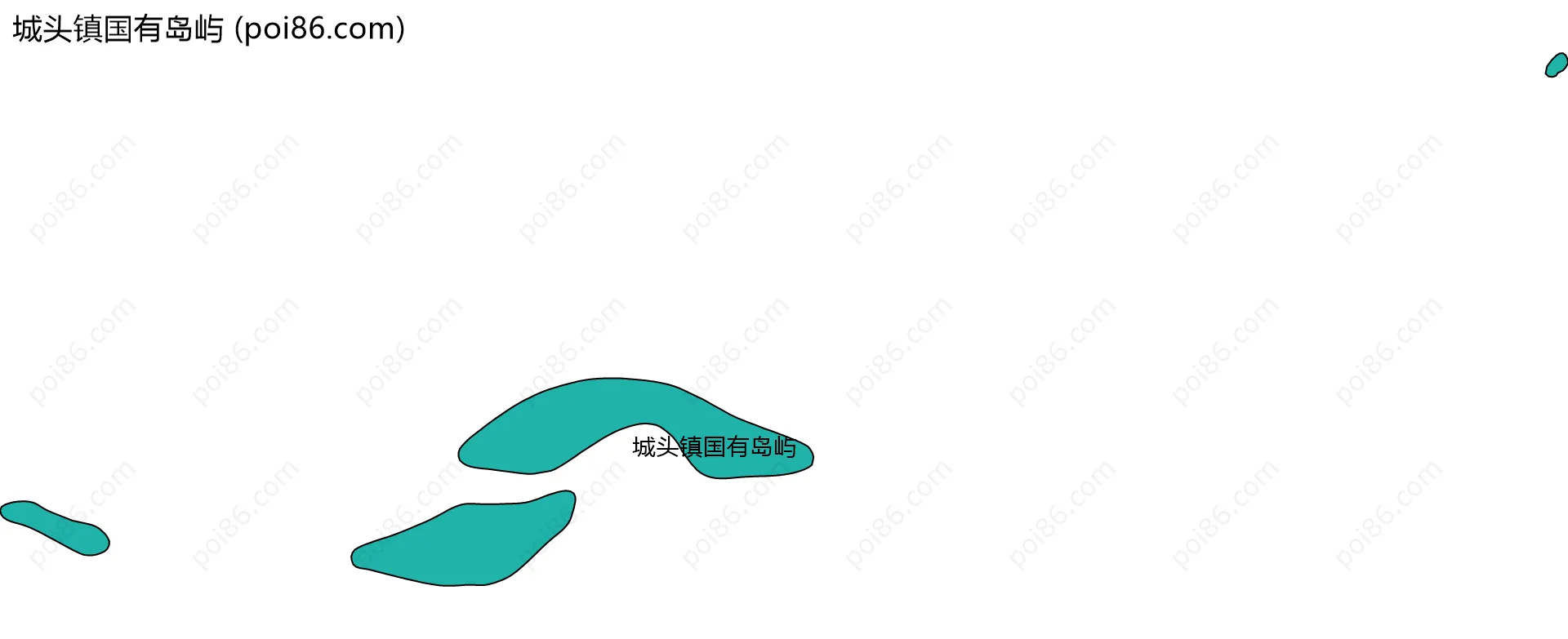 城头镇国有岛屿边界地图(五级行政区划)