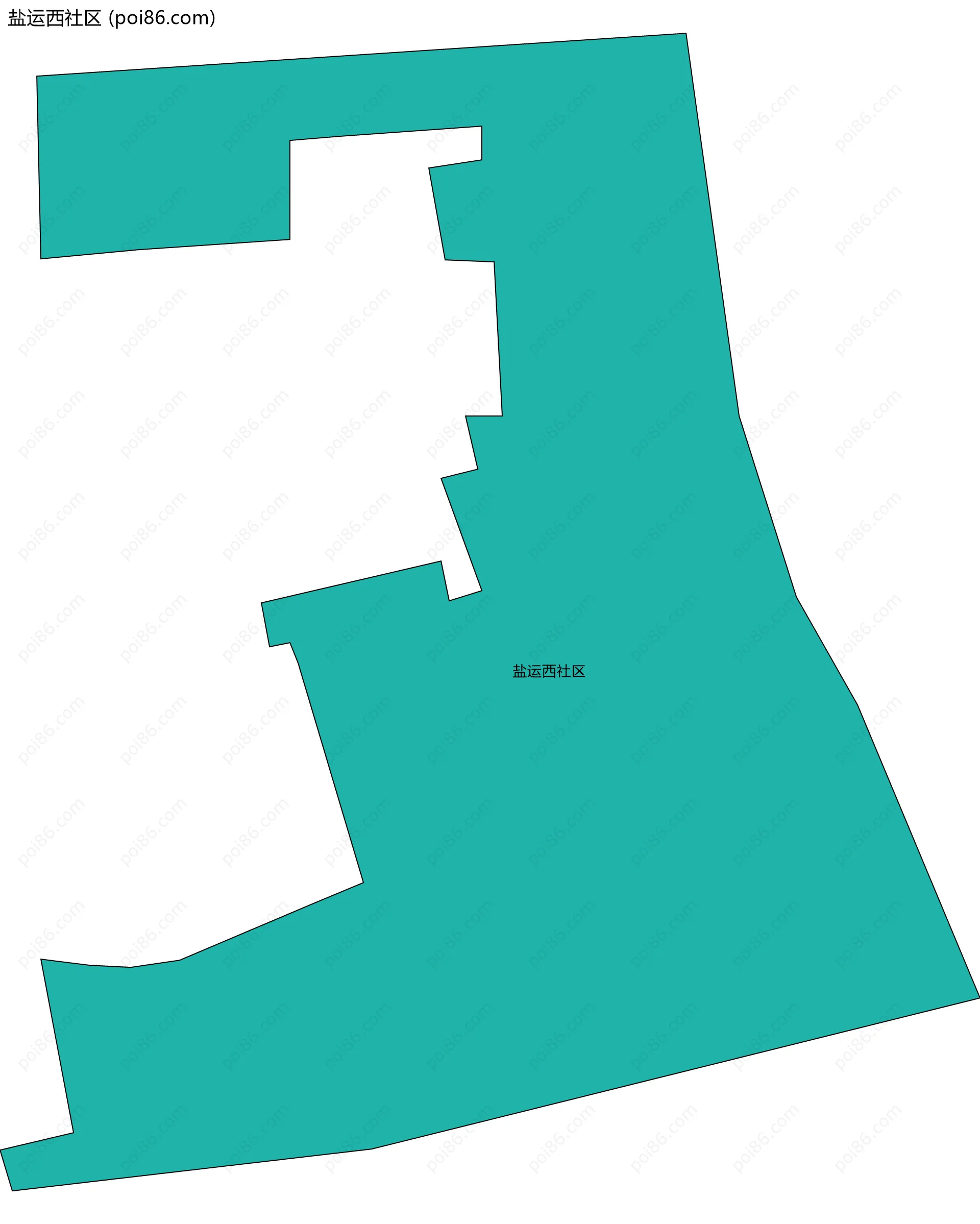 盐运西社区边界地图