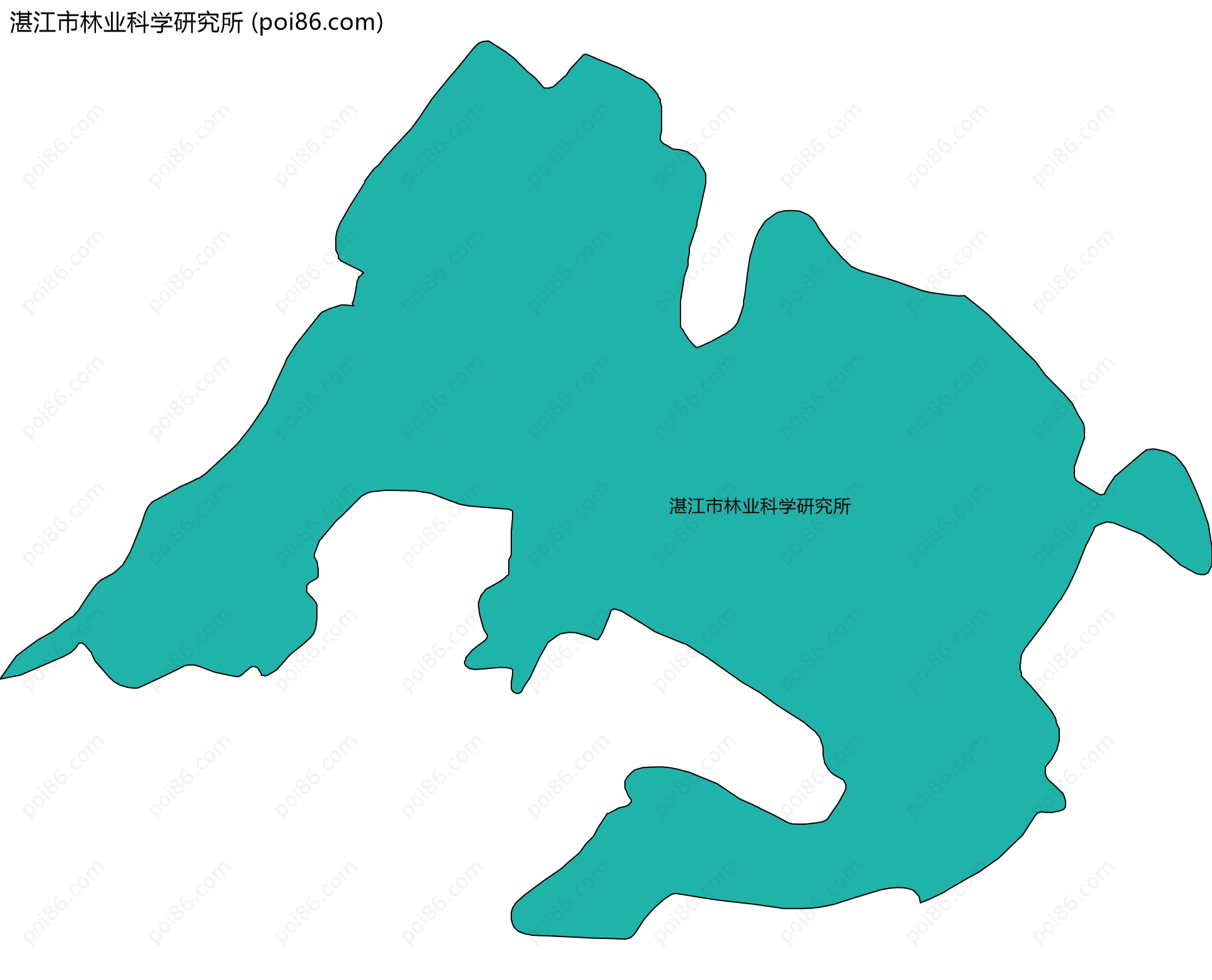 湛江市林业科学研究所边界地图