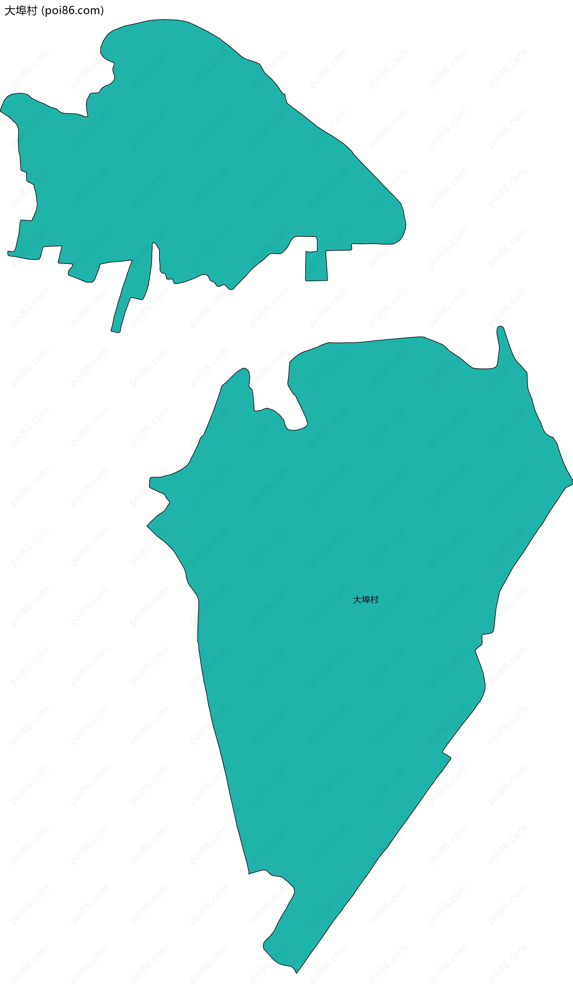 大埠村边界地图