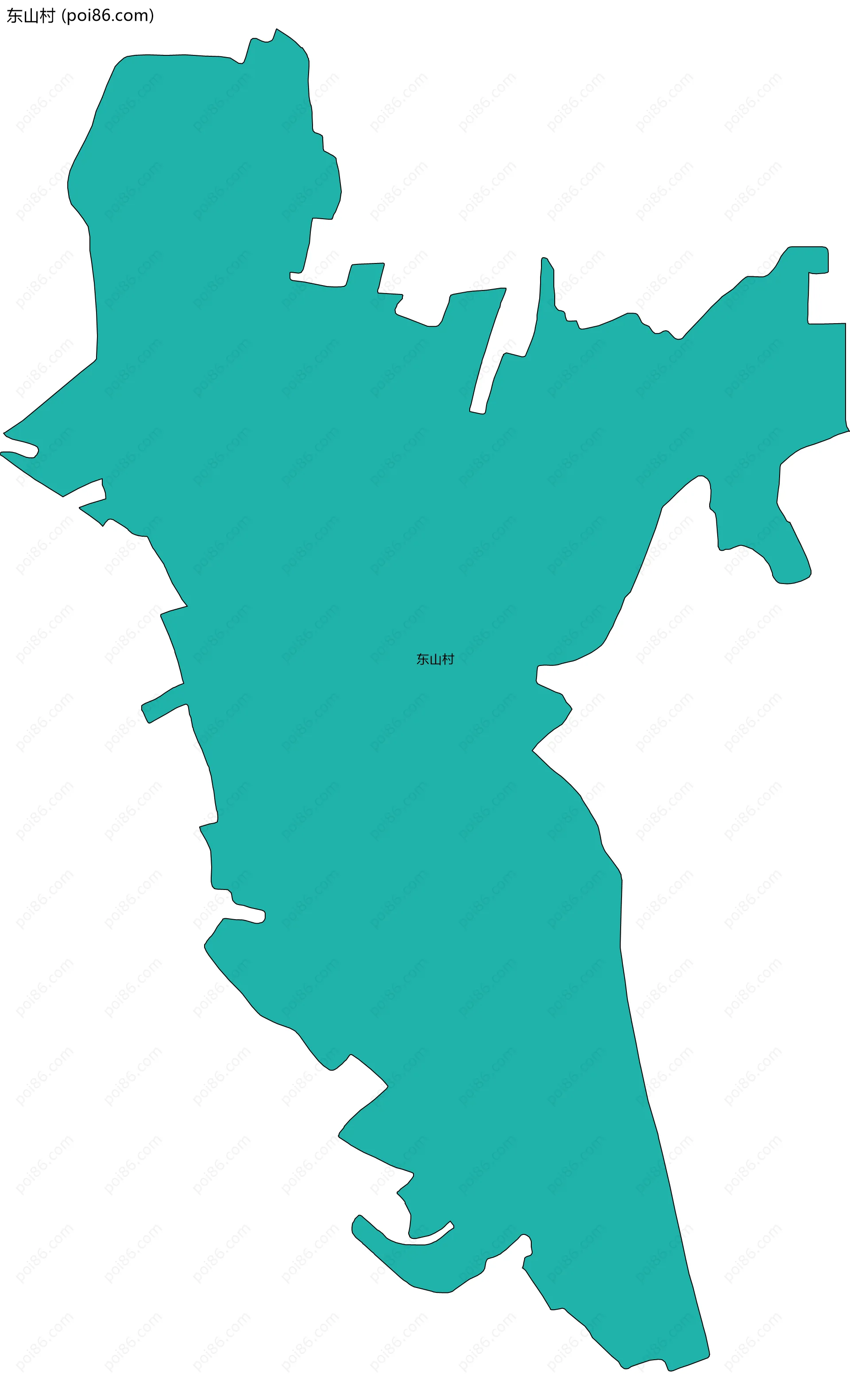 东山村边界地图