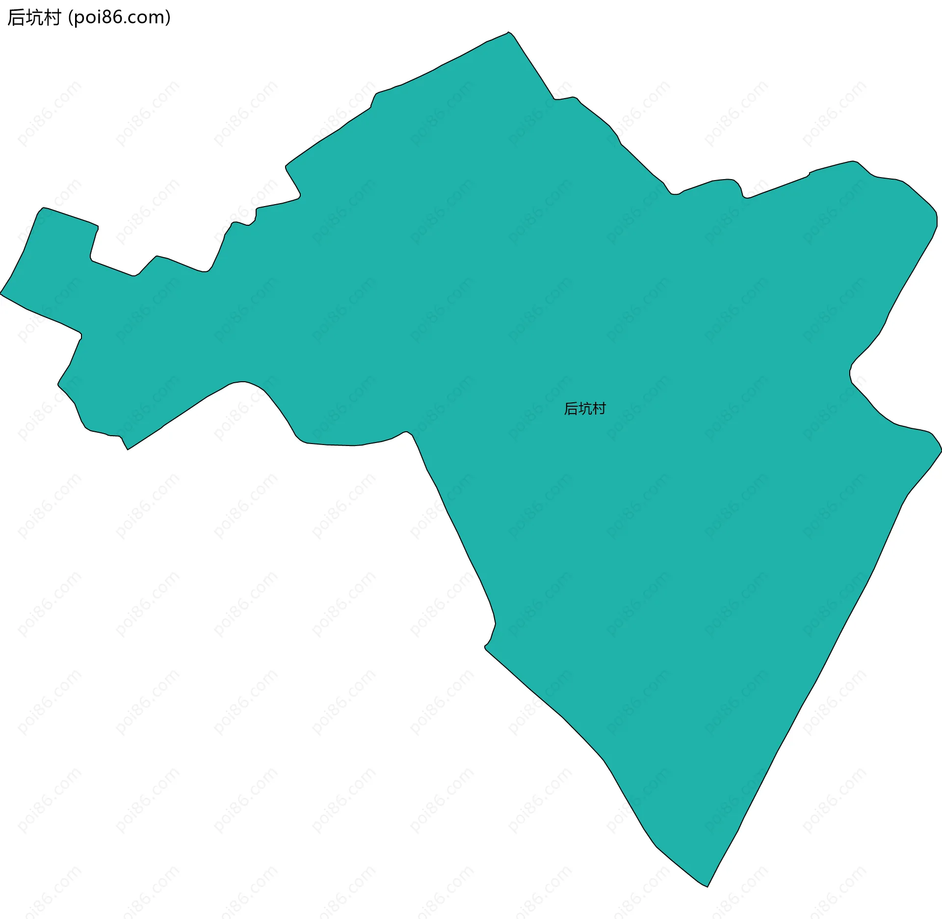 后坑村边界地图