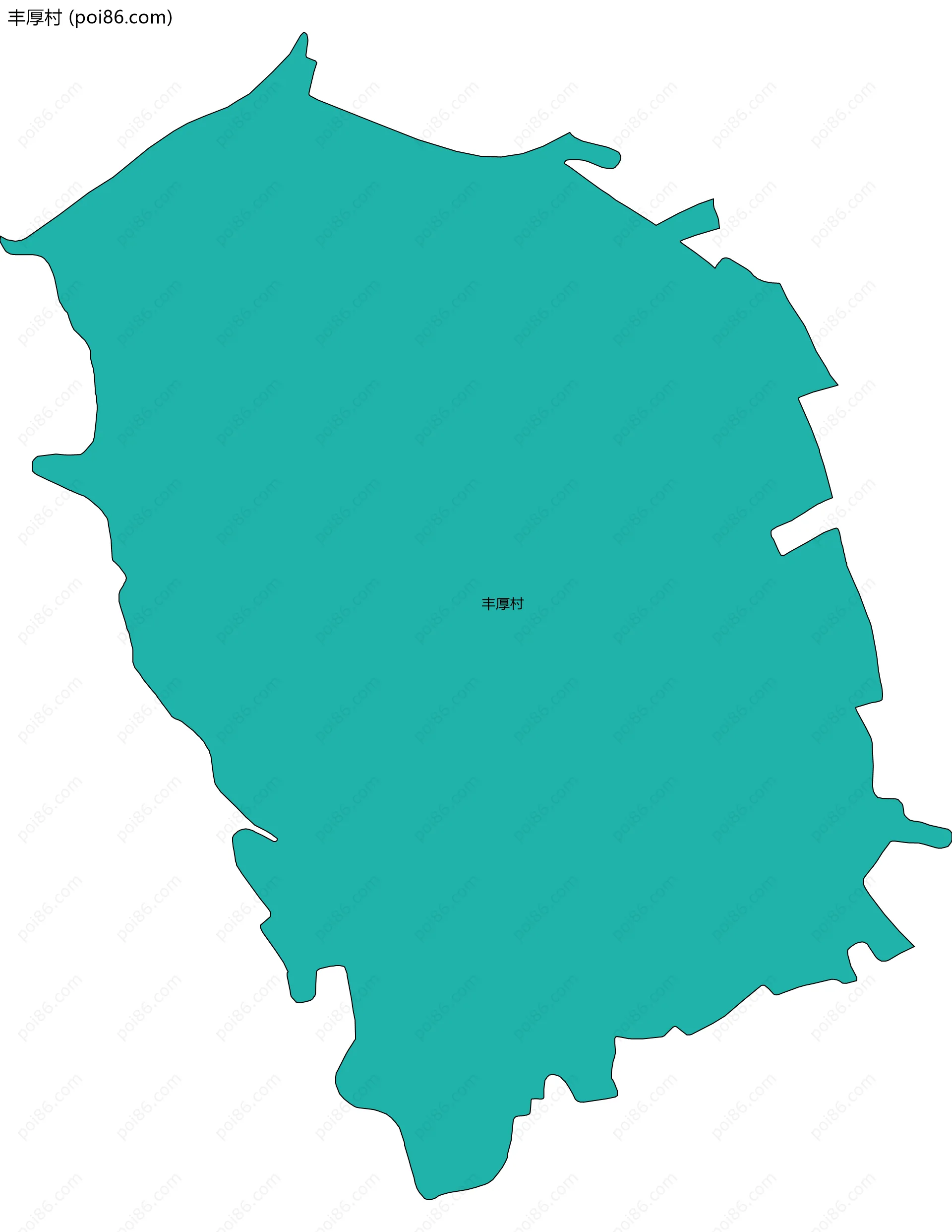 丰厚村边界地图