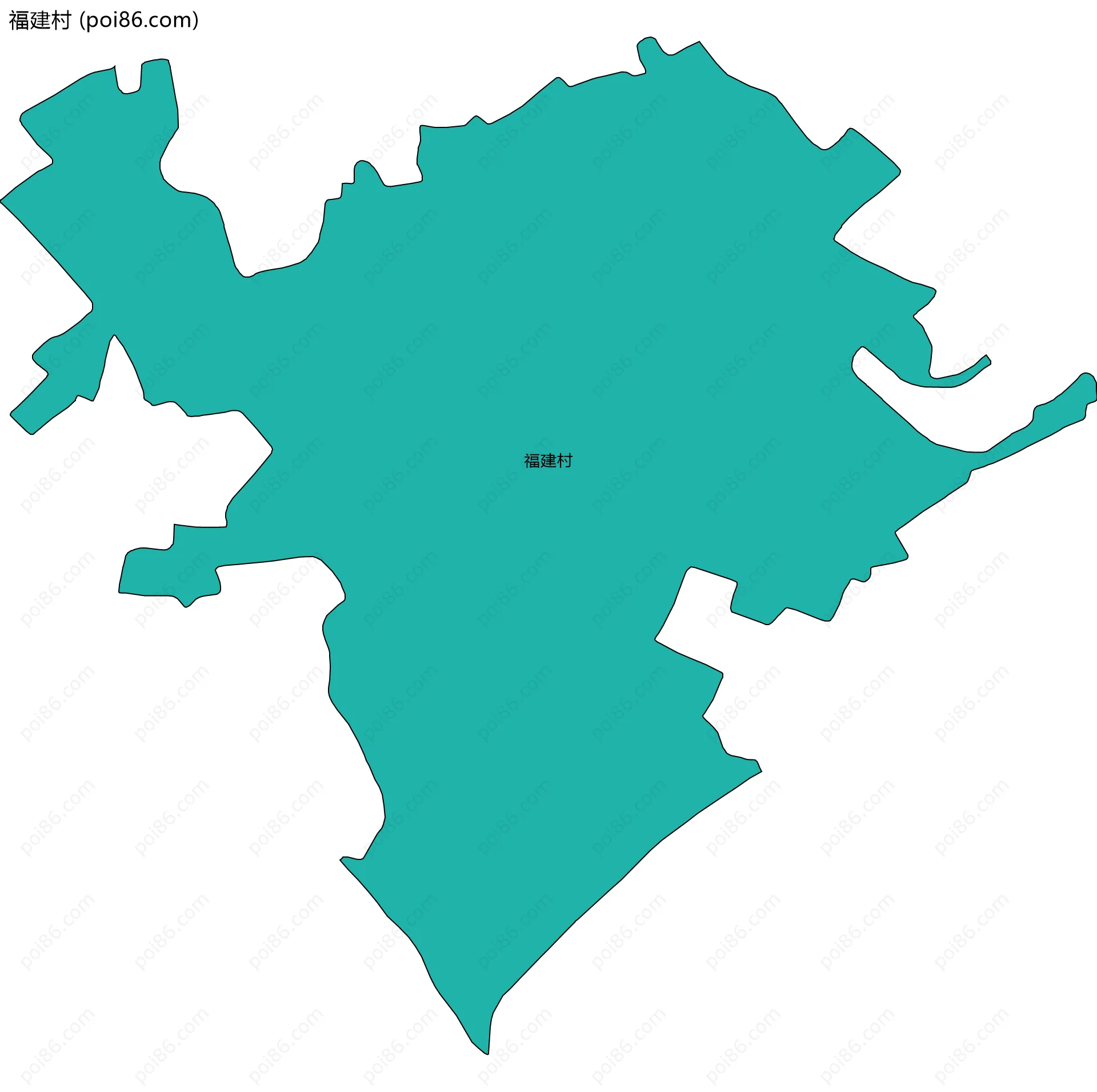 福建村边界地图