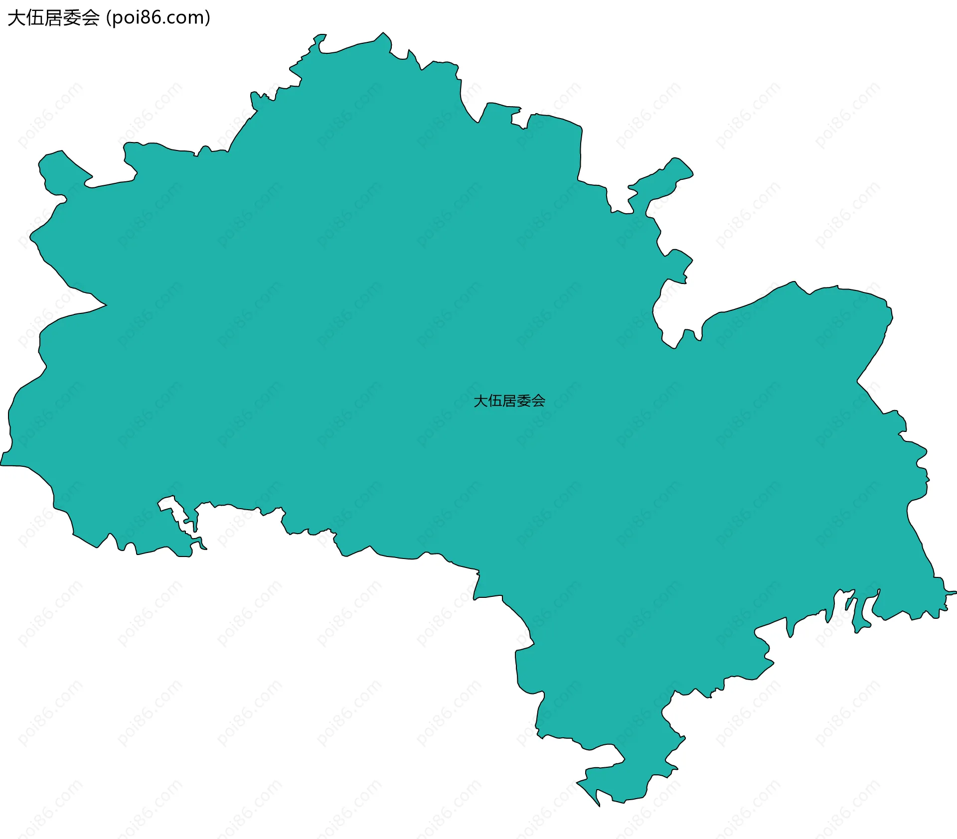 大伍居委会边界地图