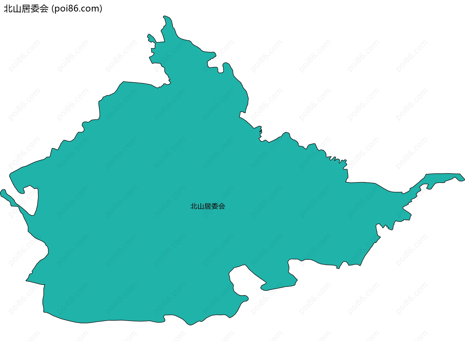 北山居委会边界地图