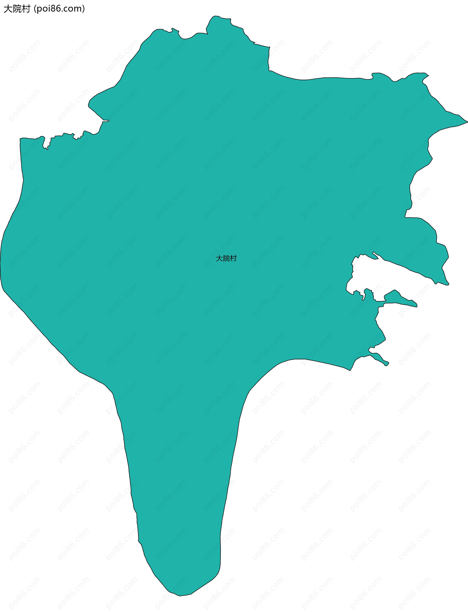 大院村边界地图