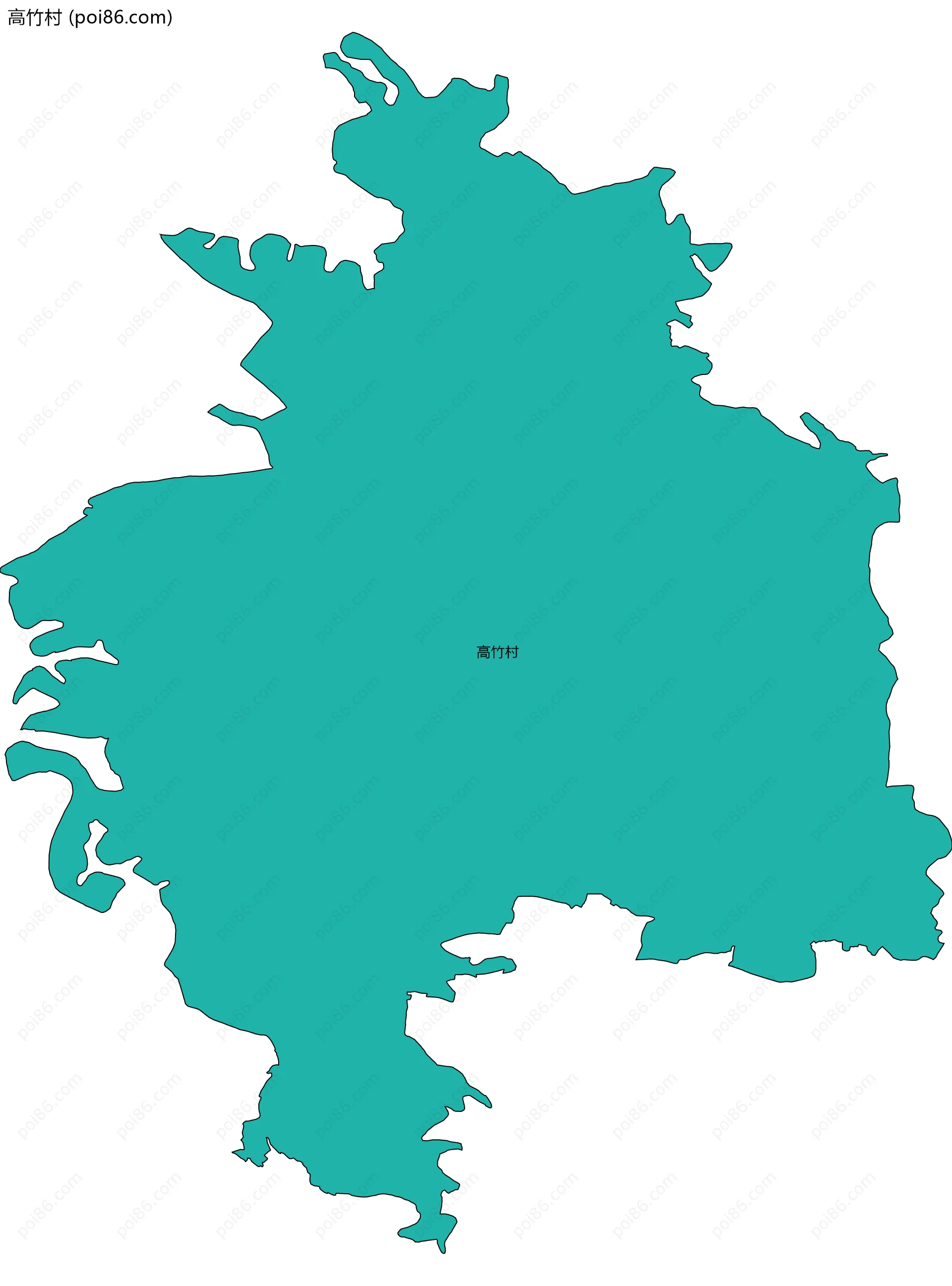 高竹村边界地图