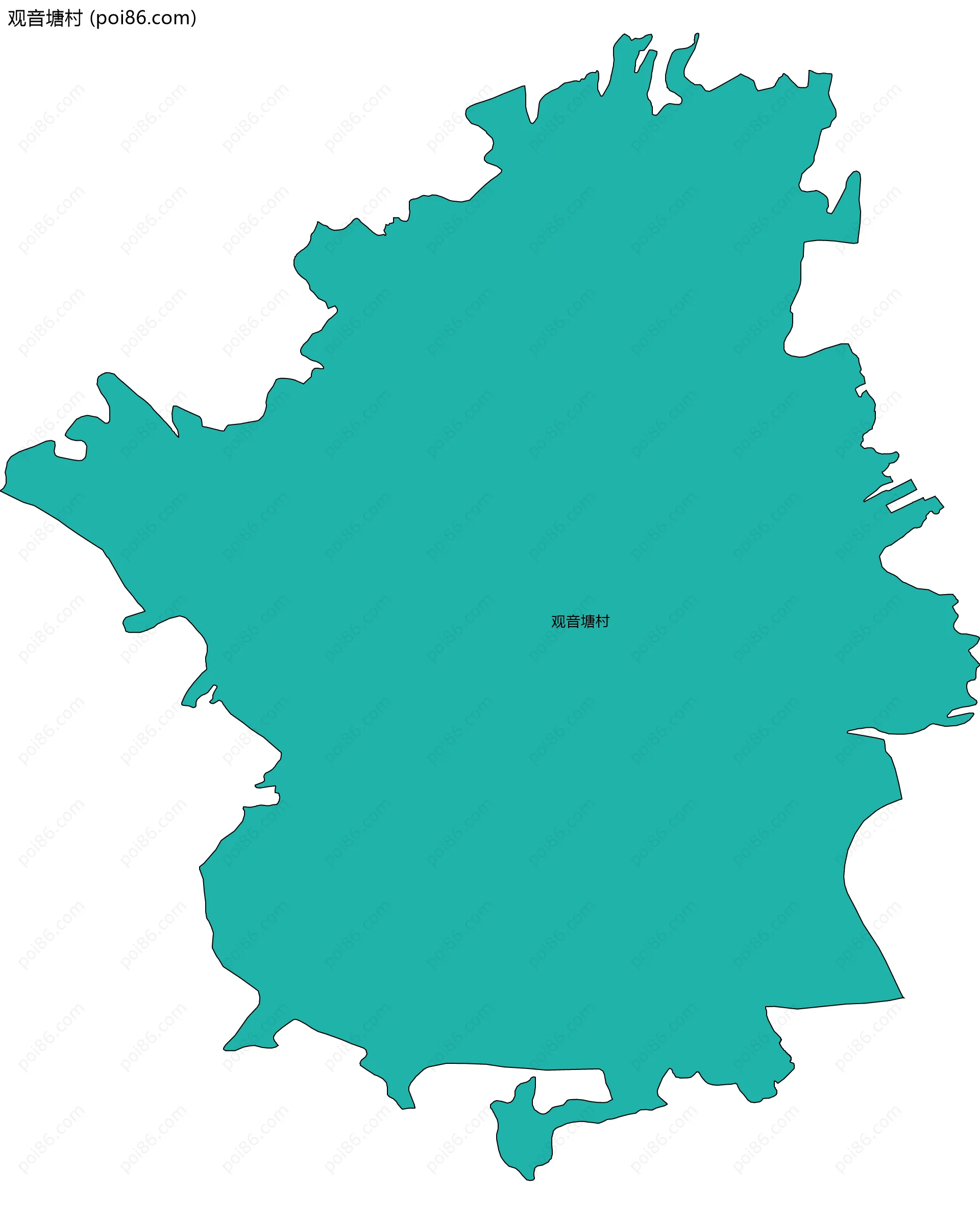 观音塘村边界地图