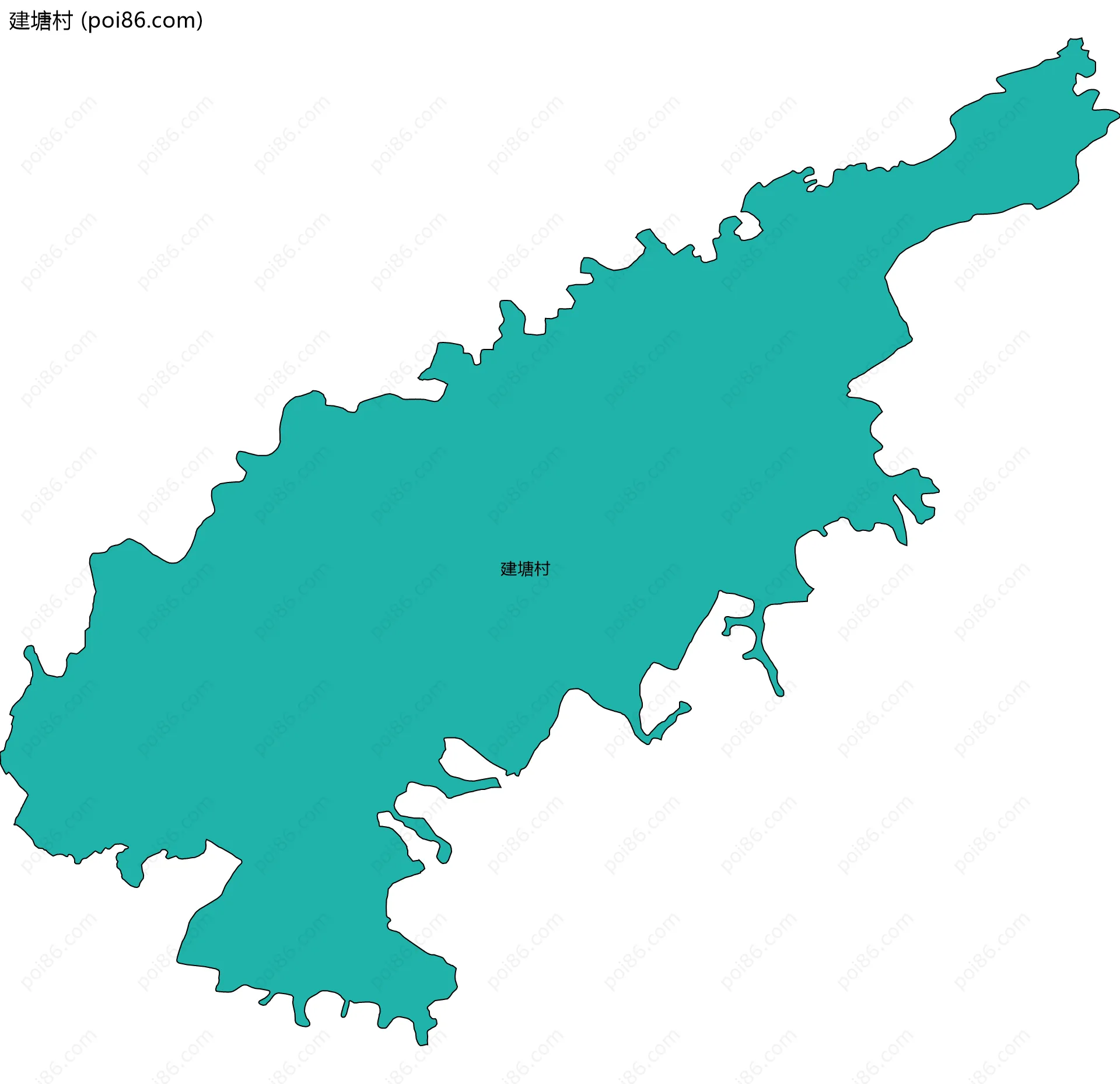 建塘村边界地图