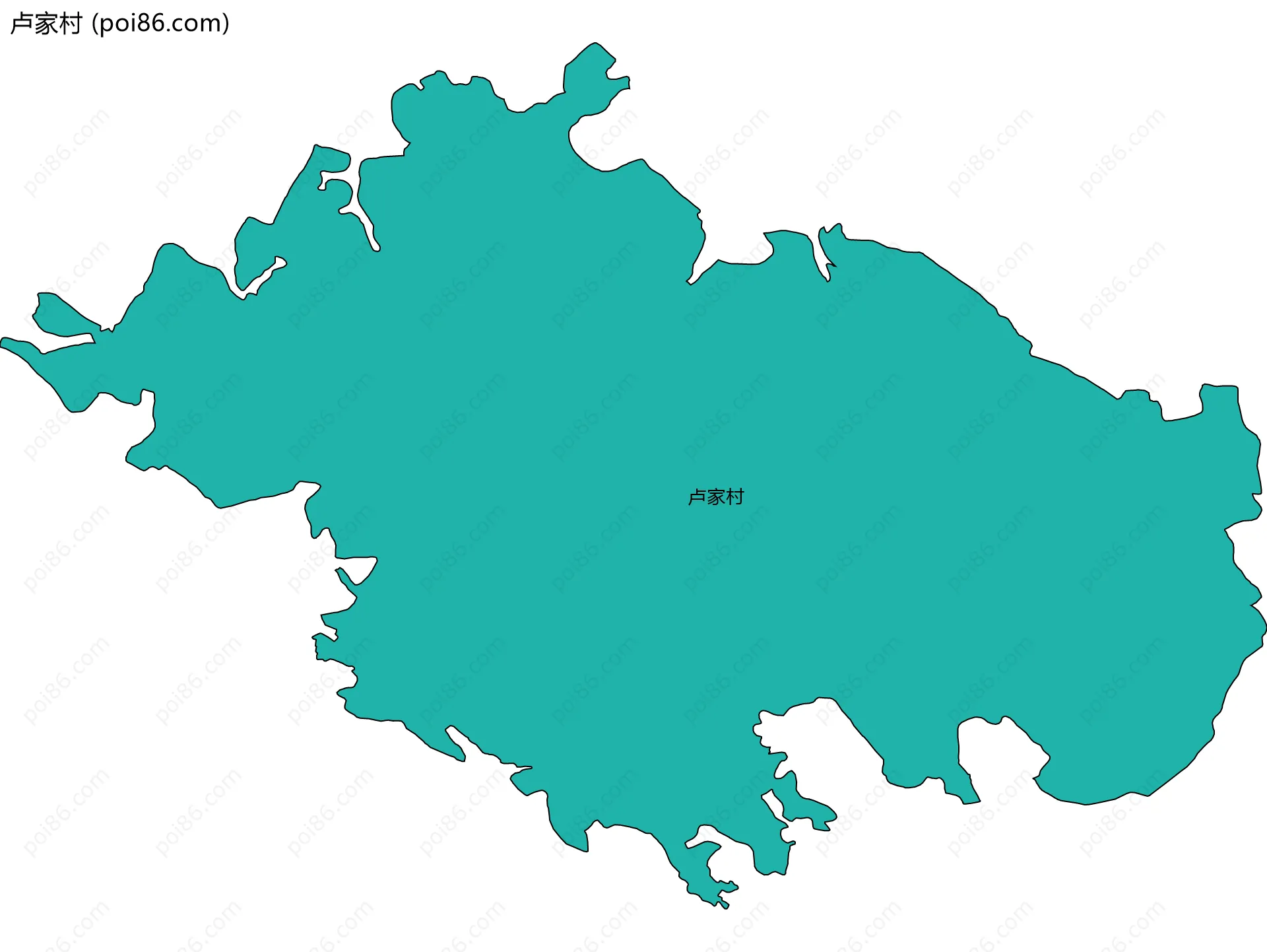 卢家村边界地图