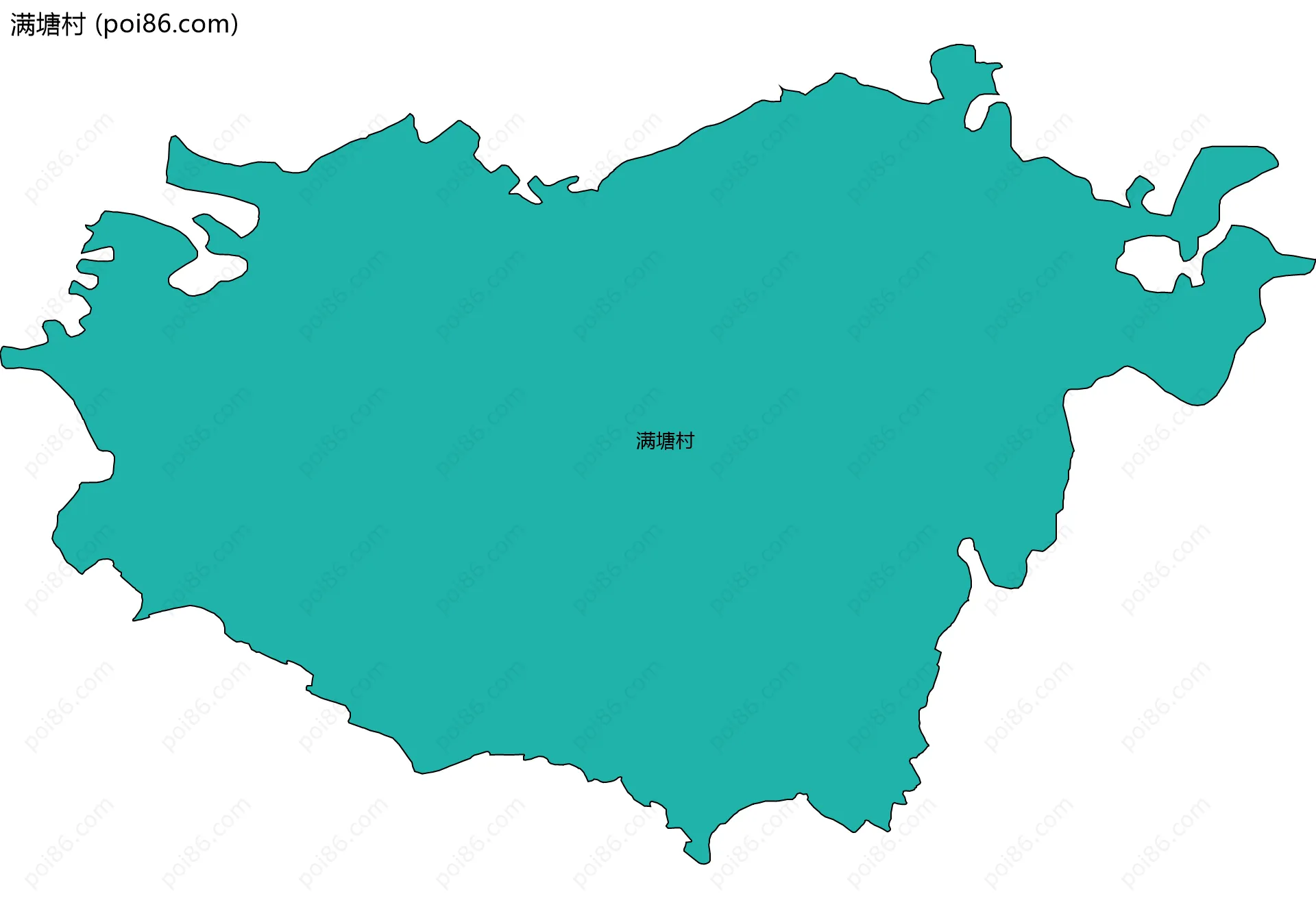 满塘村边界地图