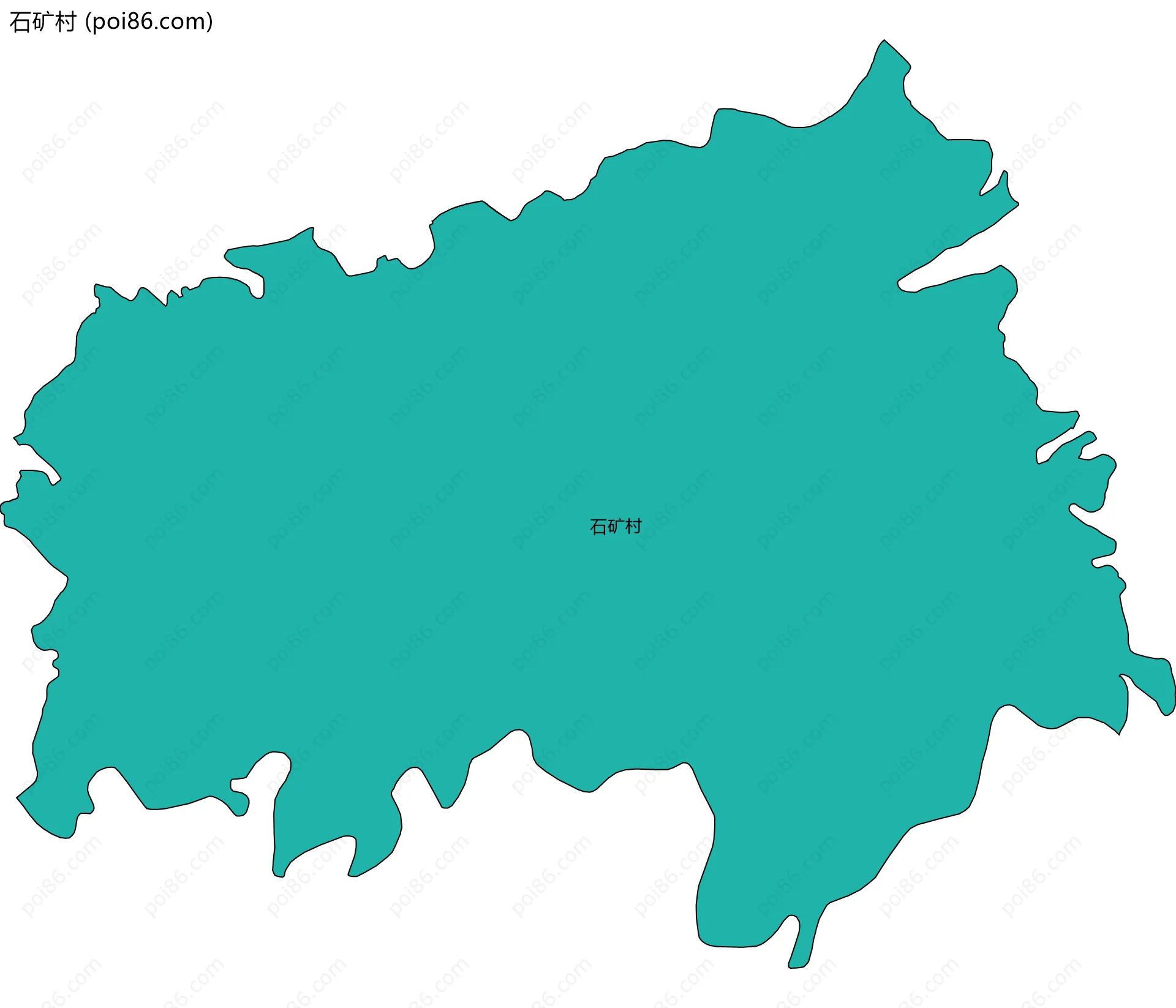 石矿村边界地图