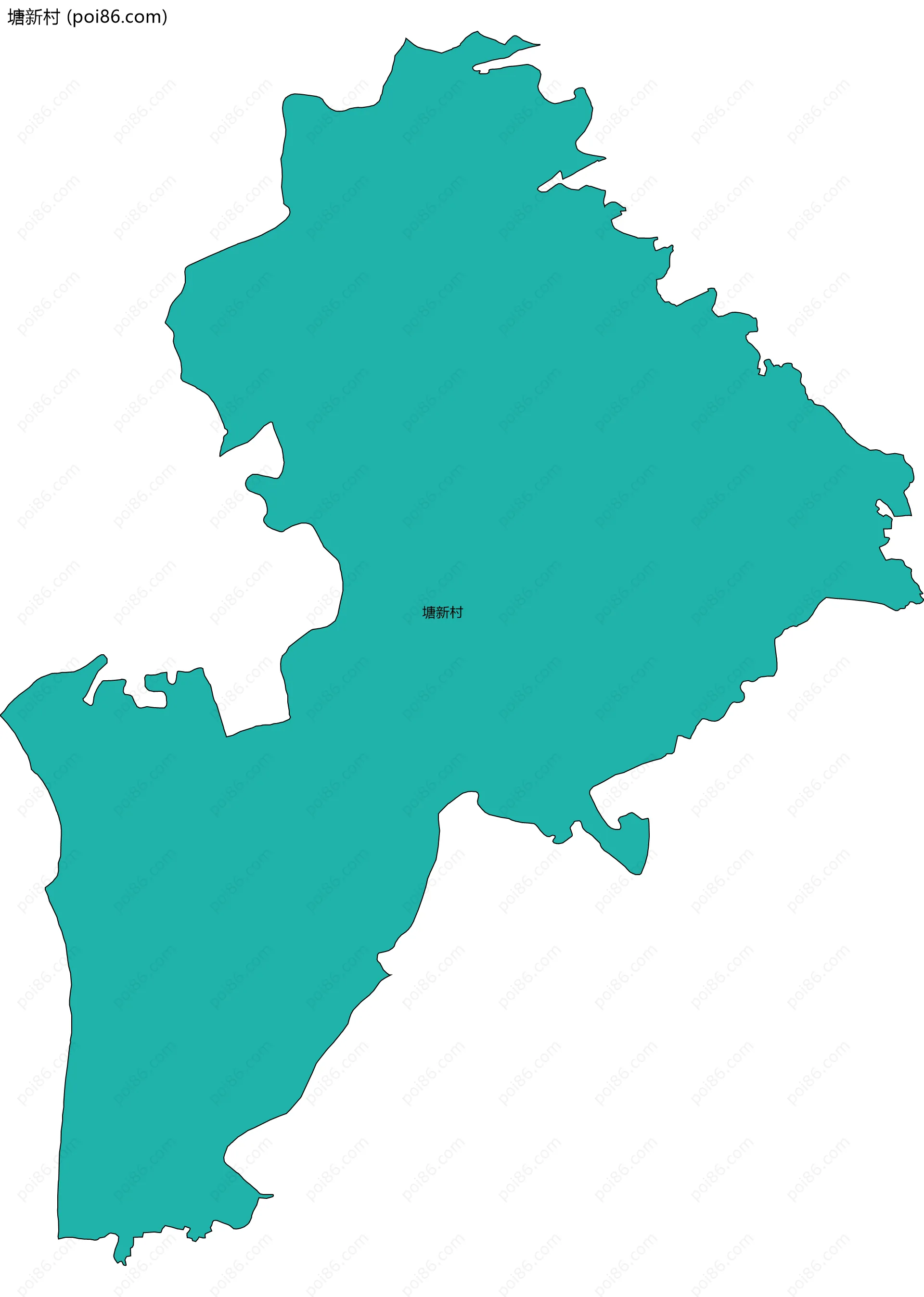 塘新村边界地图