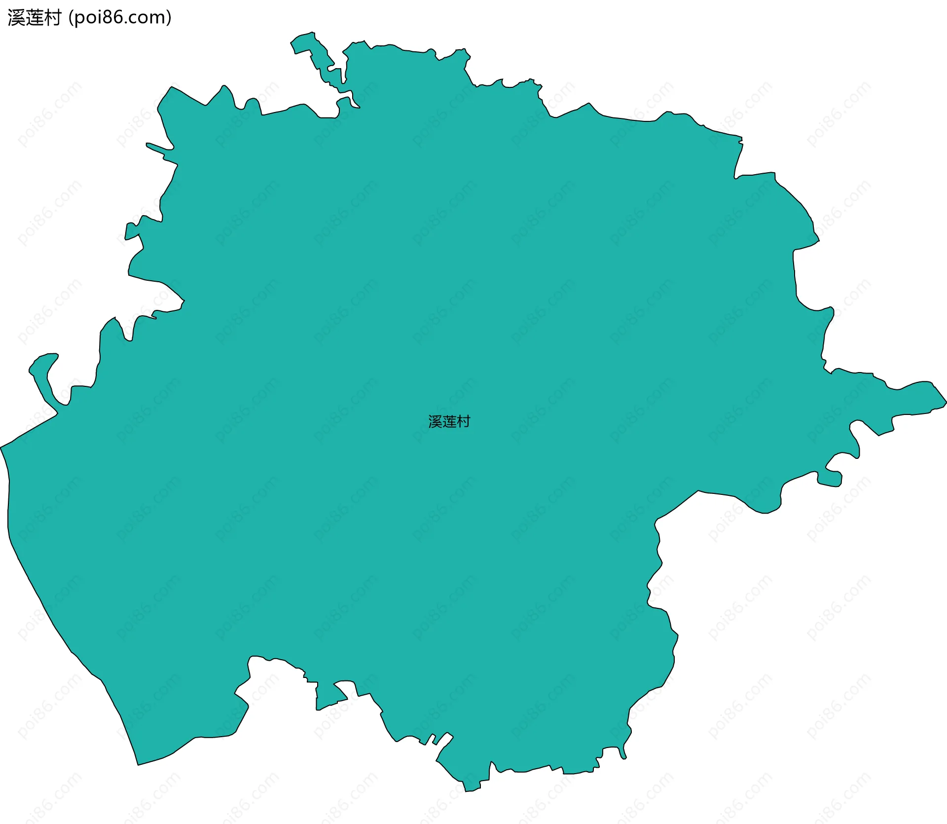 溪莲村边界地图