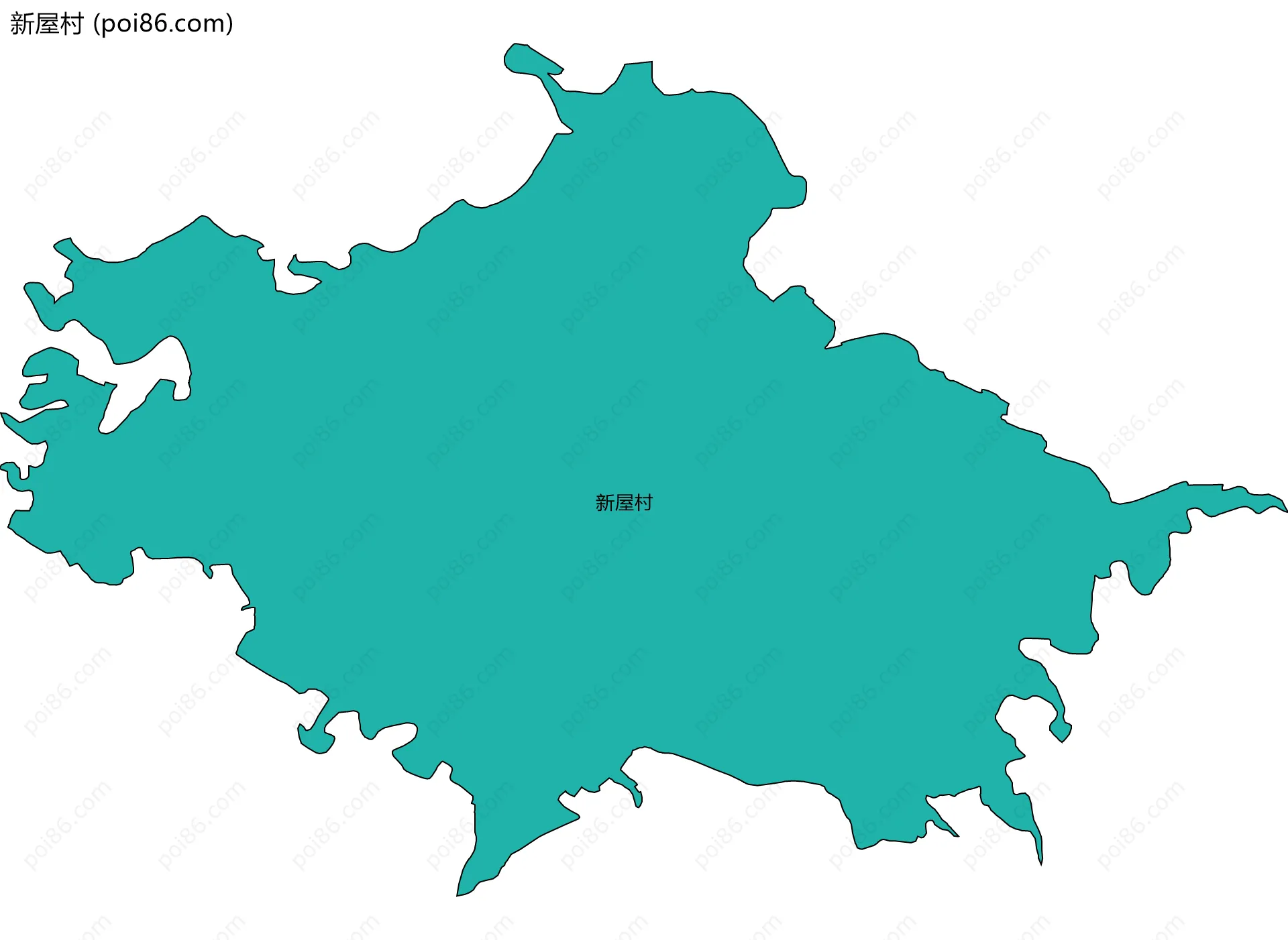 新屋村边界地图