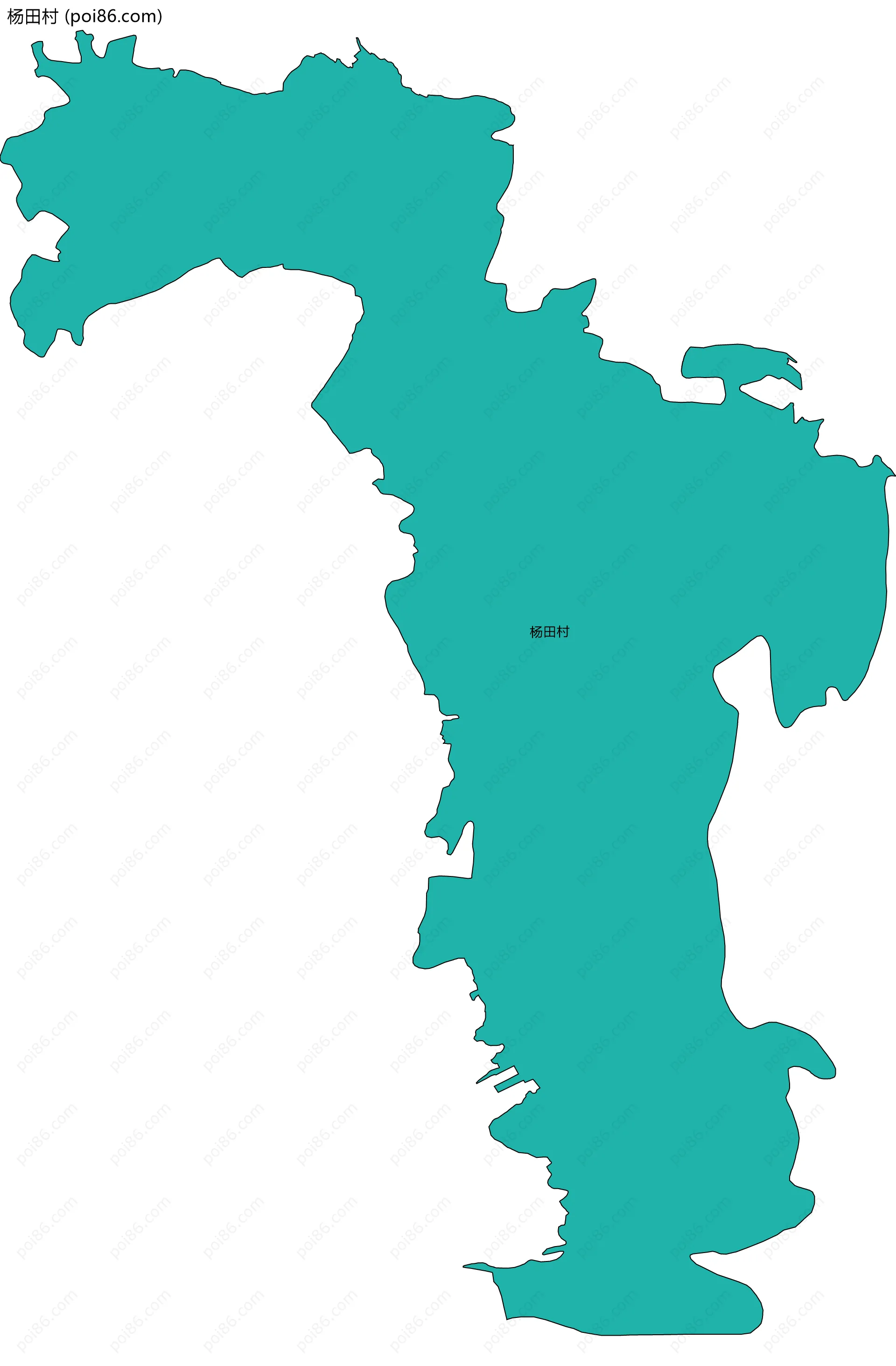 杨田村边界地图