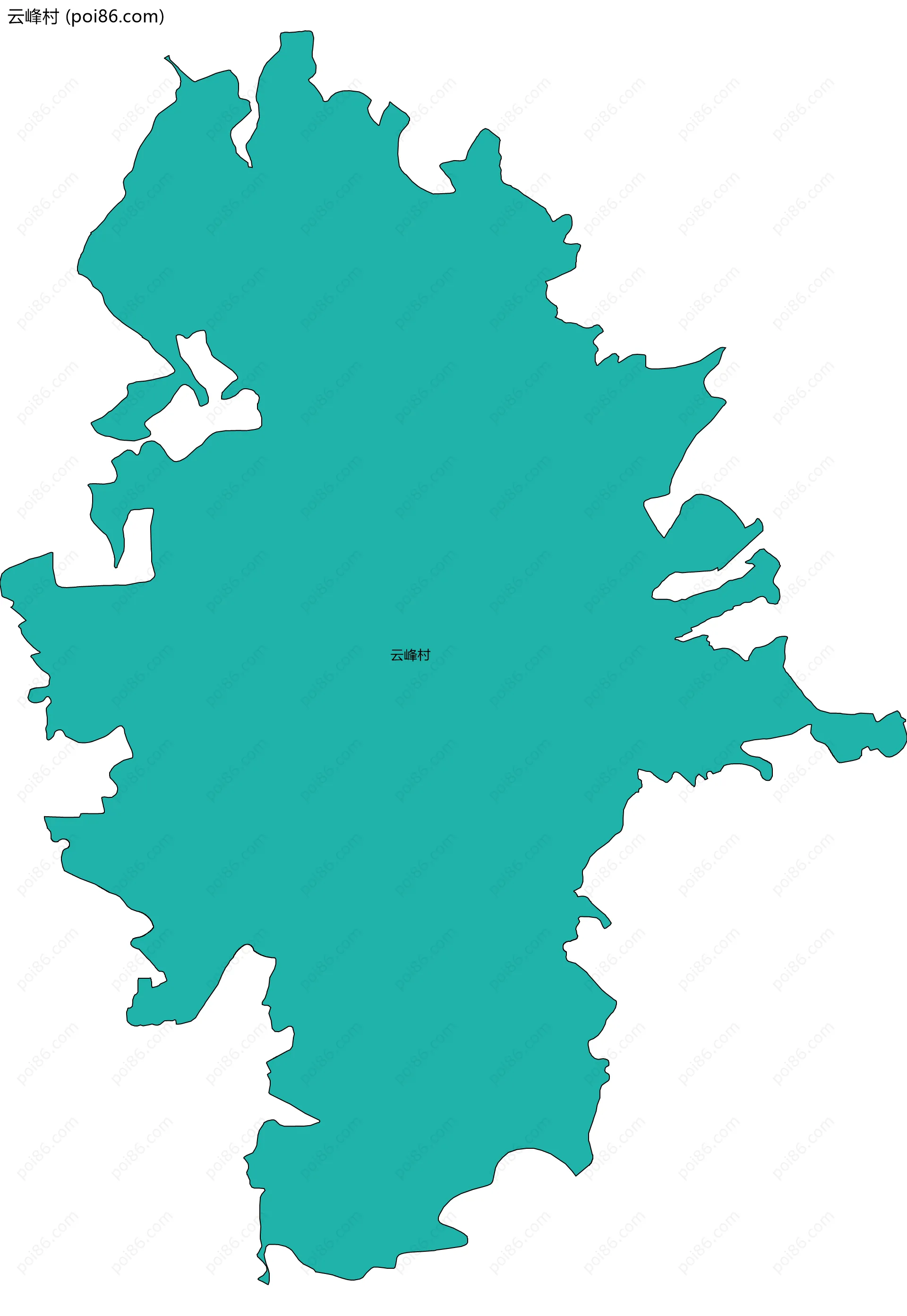 云峰村边界地图