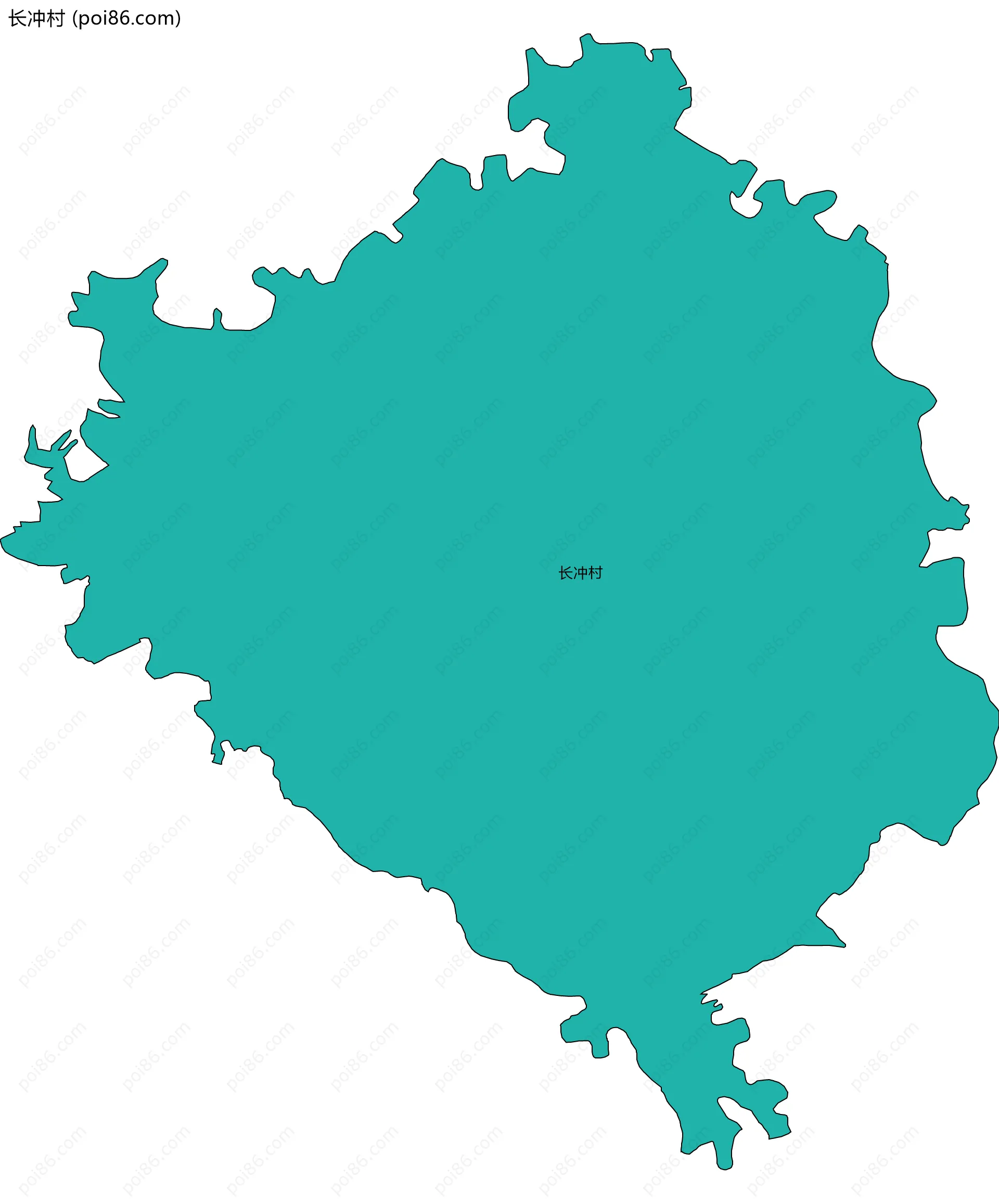 长冲村边界地图