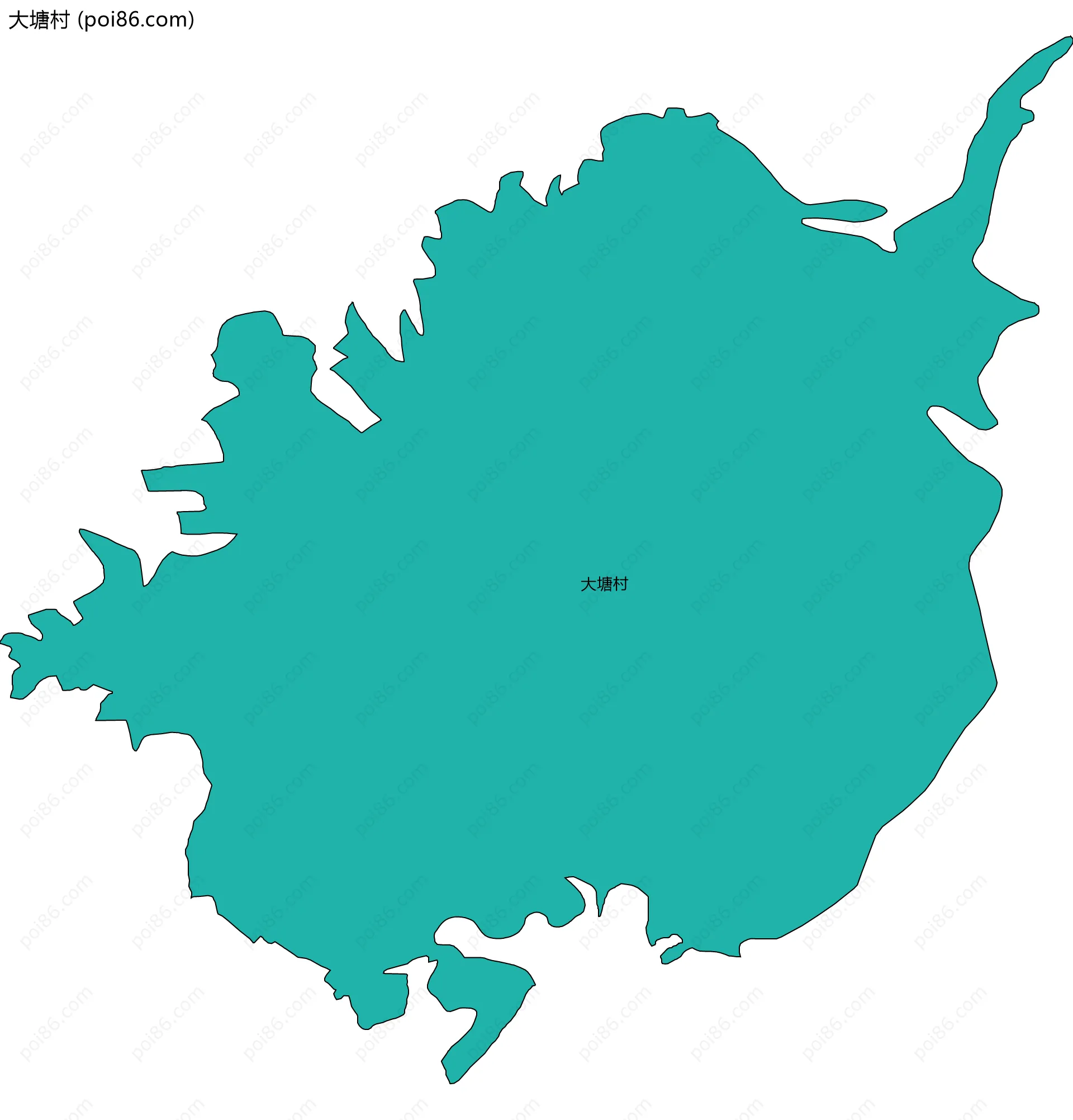 大塘村边界地图