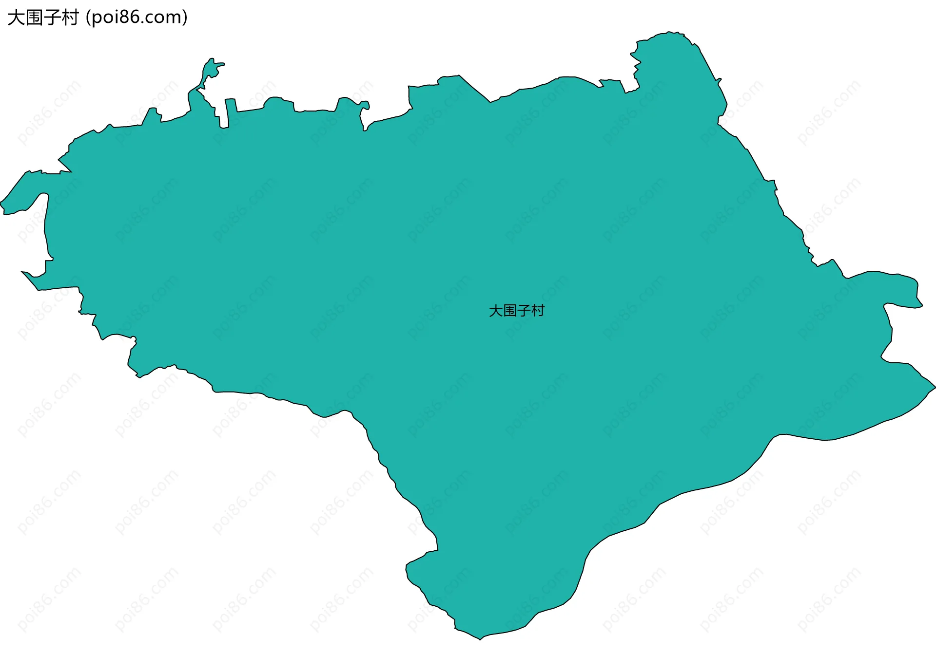 大围子村边界地图
