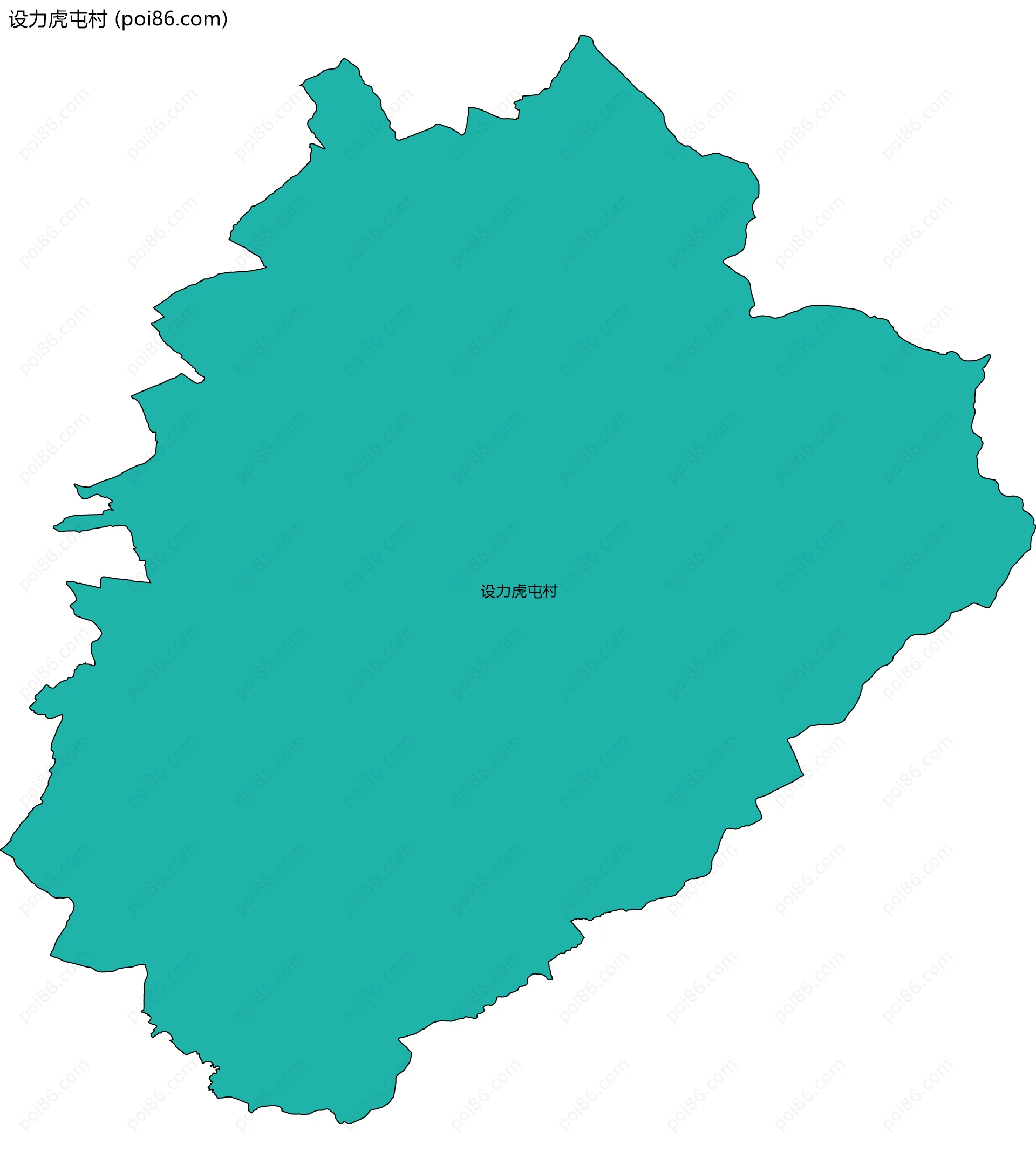 设力虎屯村边界地图