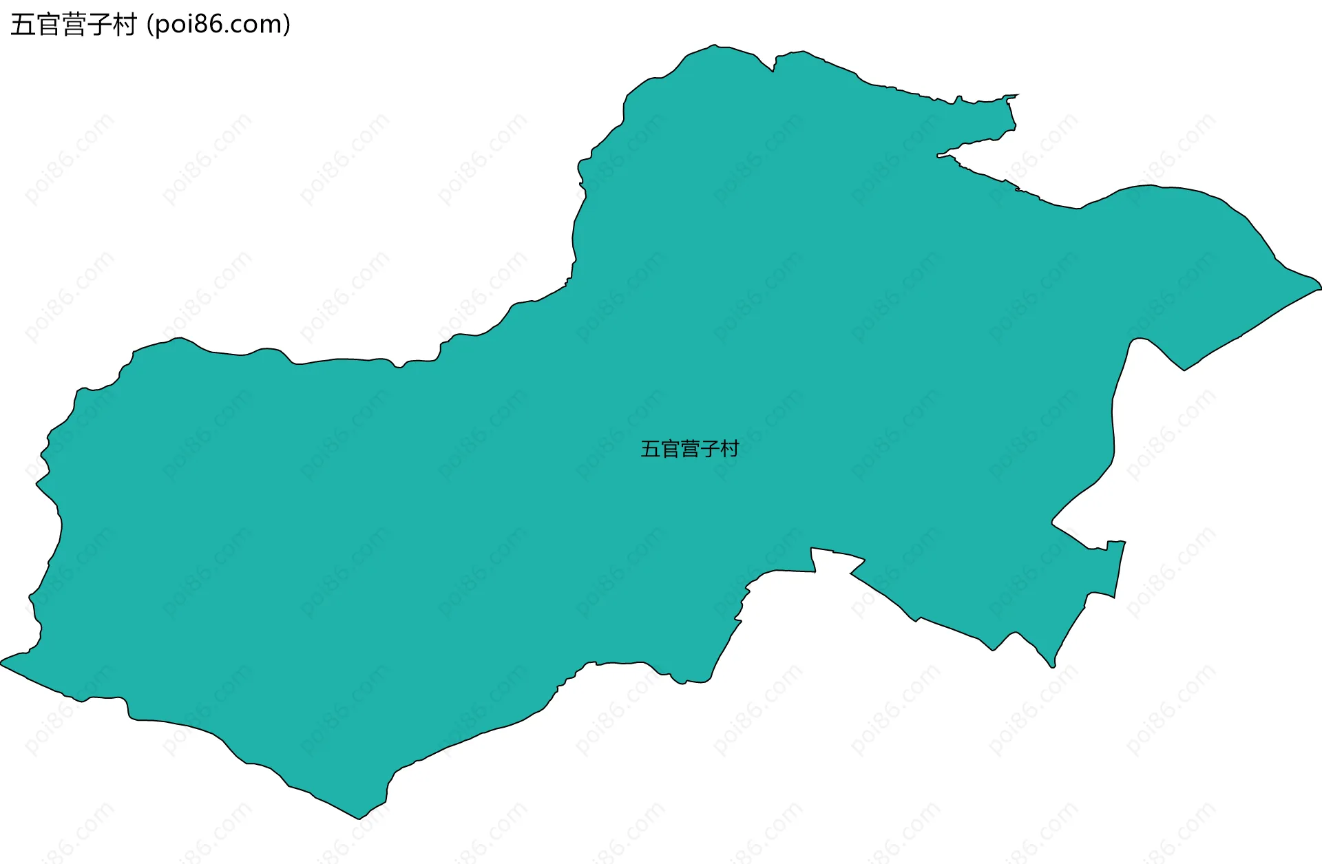 五官营子村边界地图