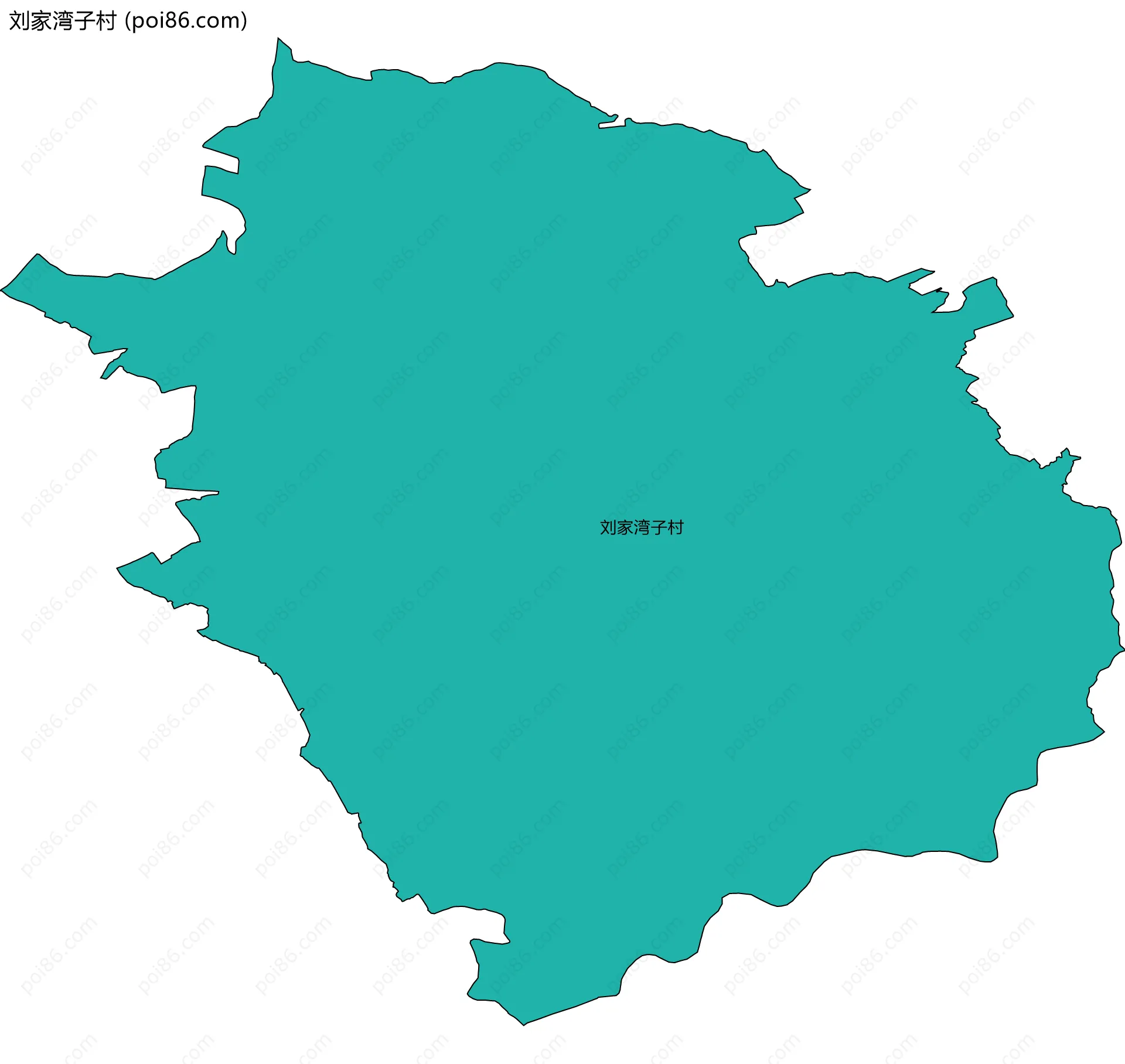 刘家湾子村边界地图