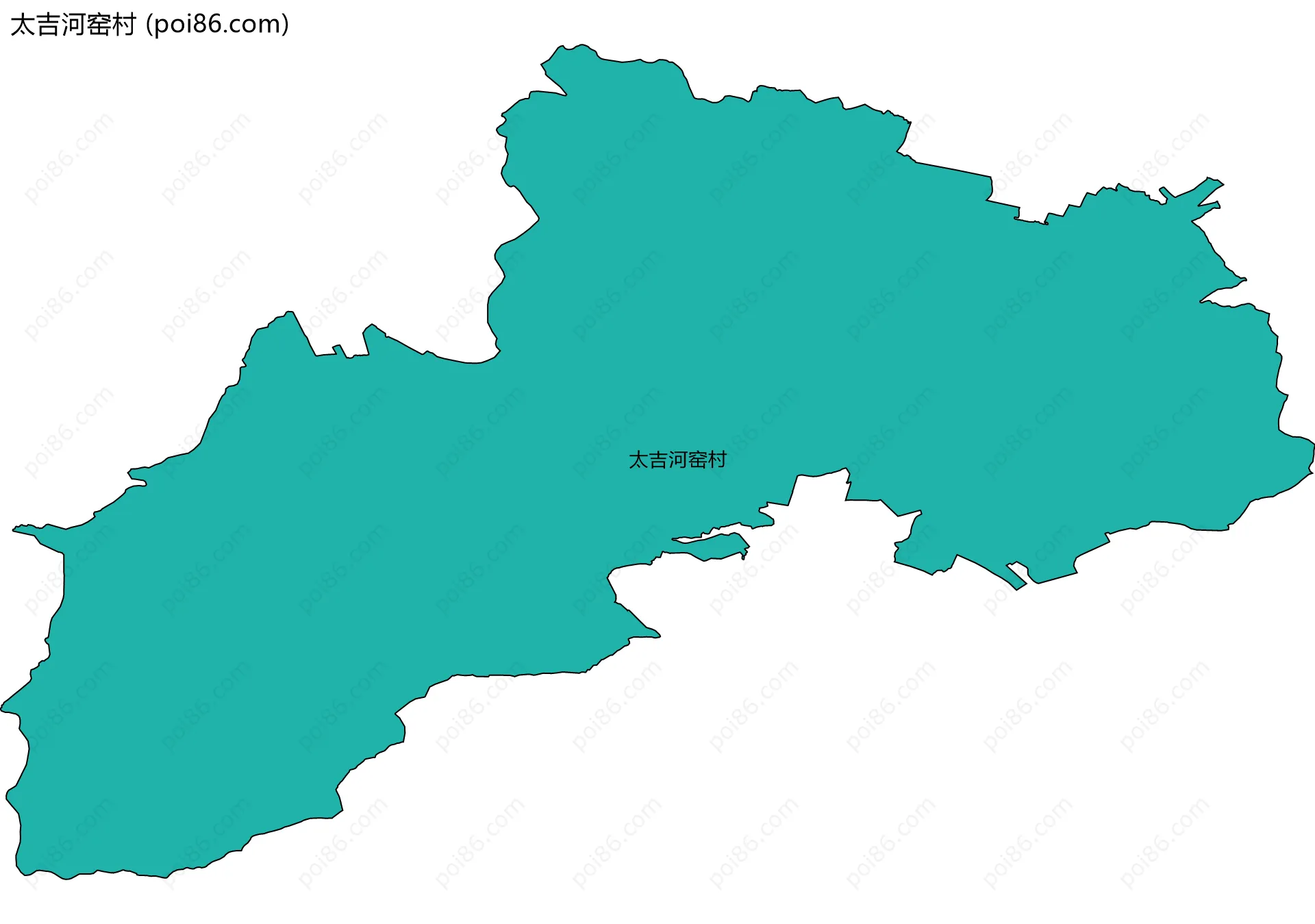 太吉河窑村边界地图
