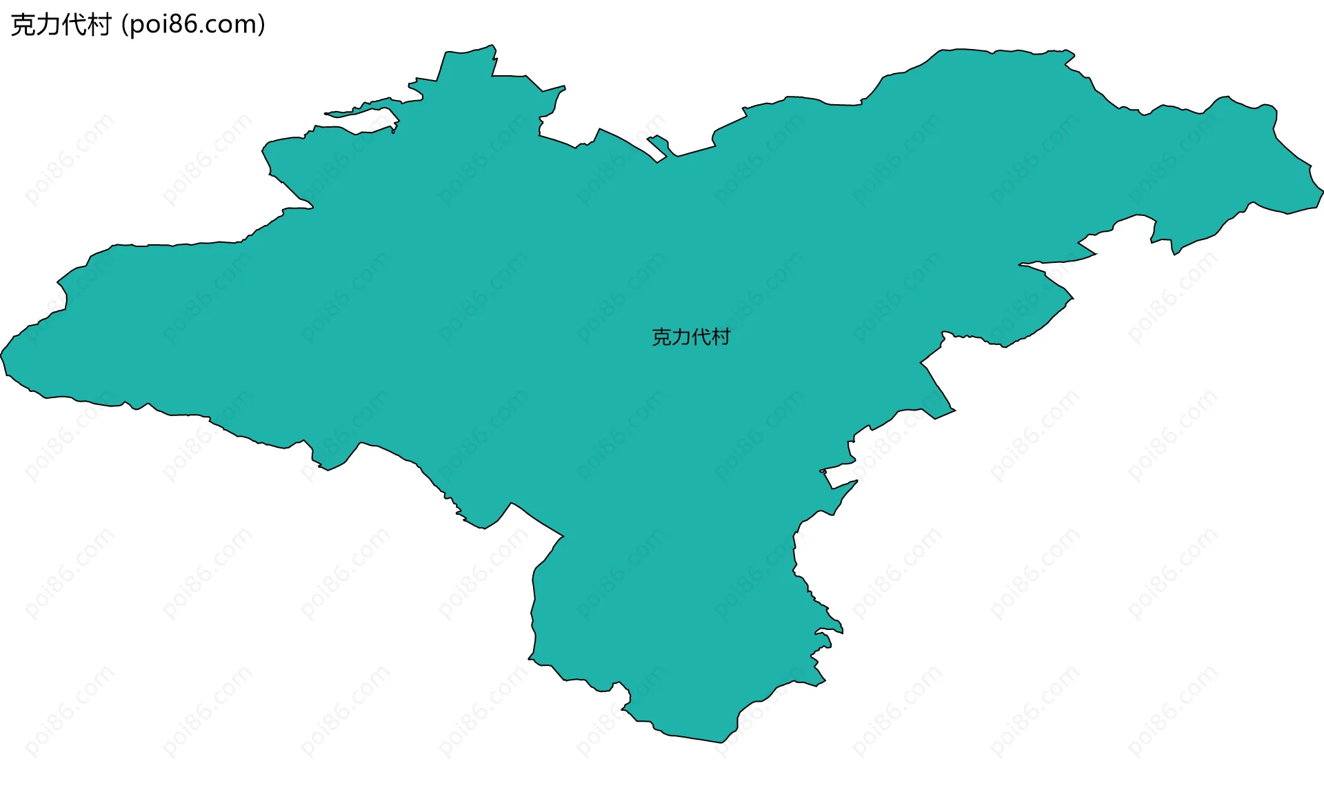 克力代村边界地图