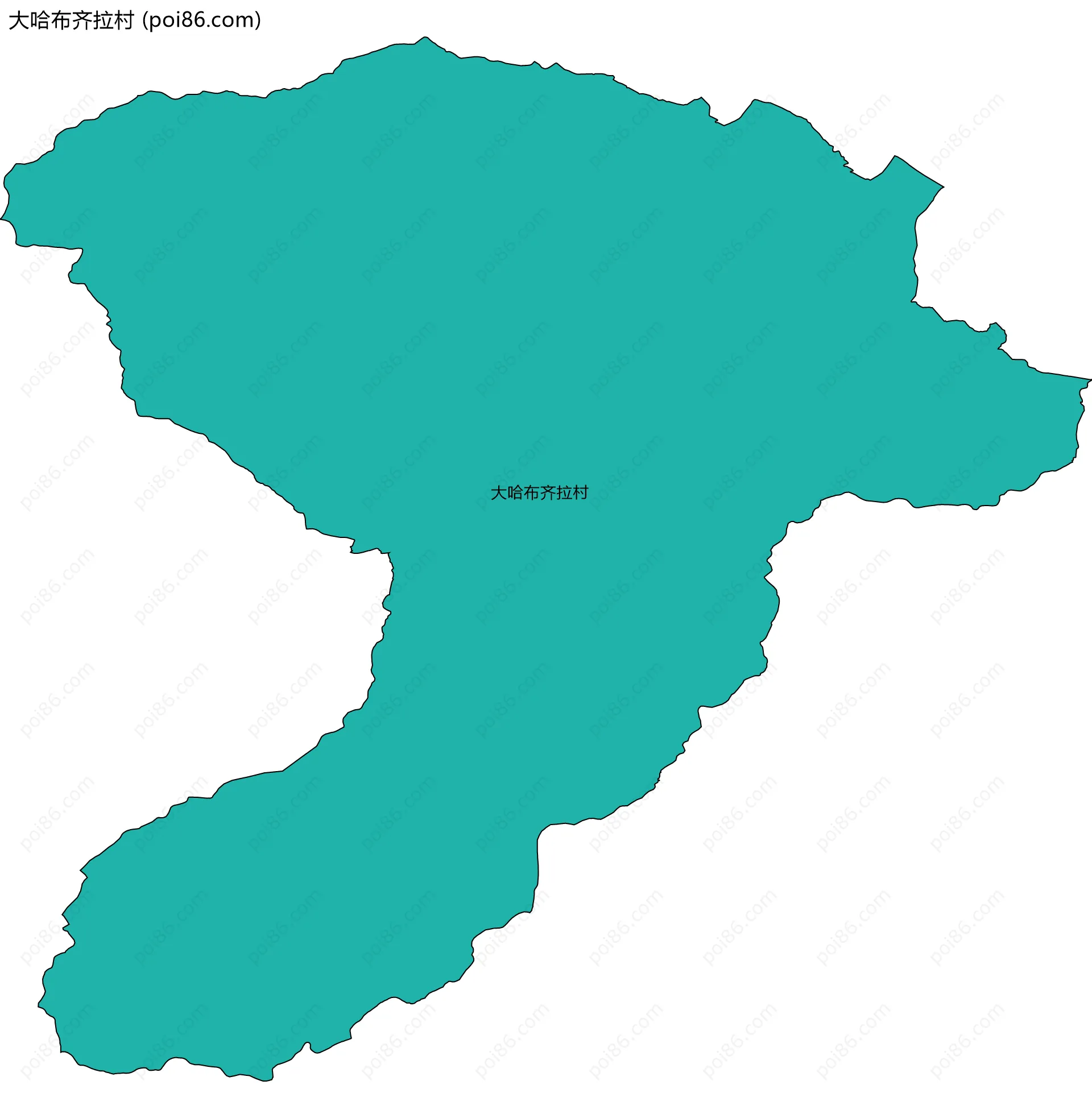 大哈布齐拉村边界地图