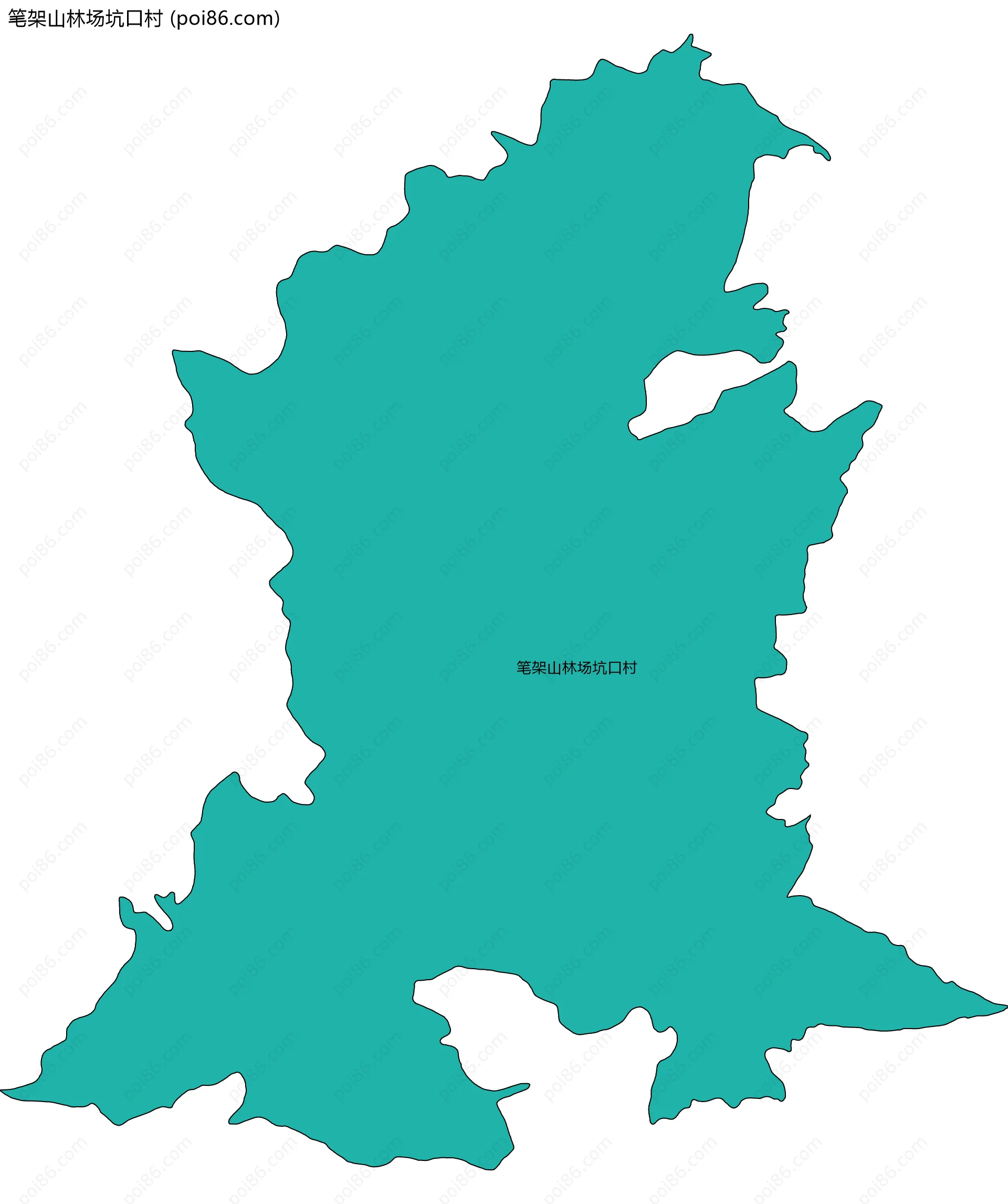 笔架山林场坑口村边界地图