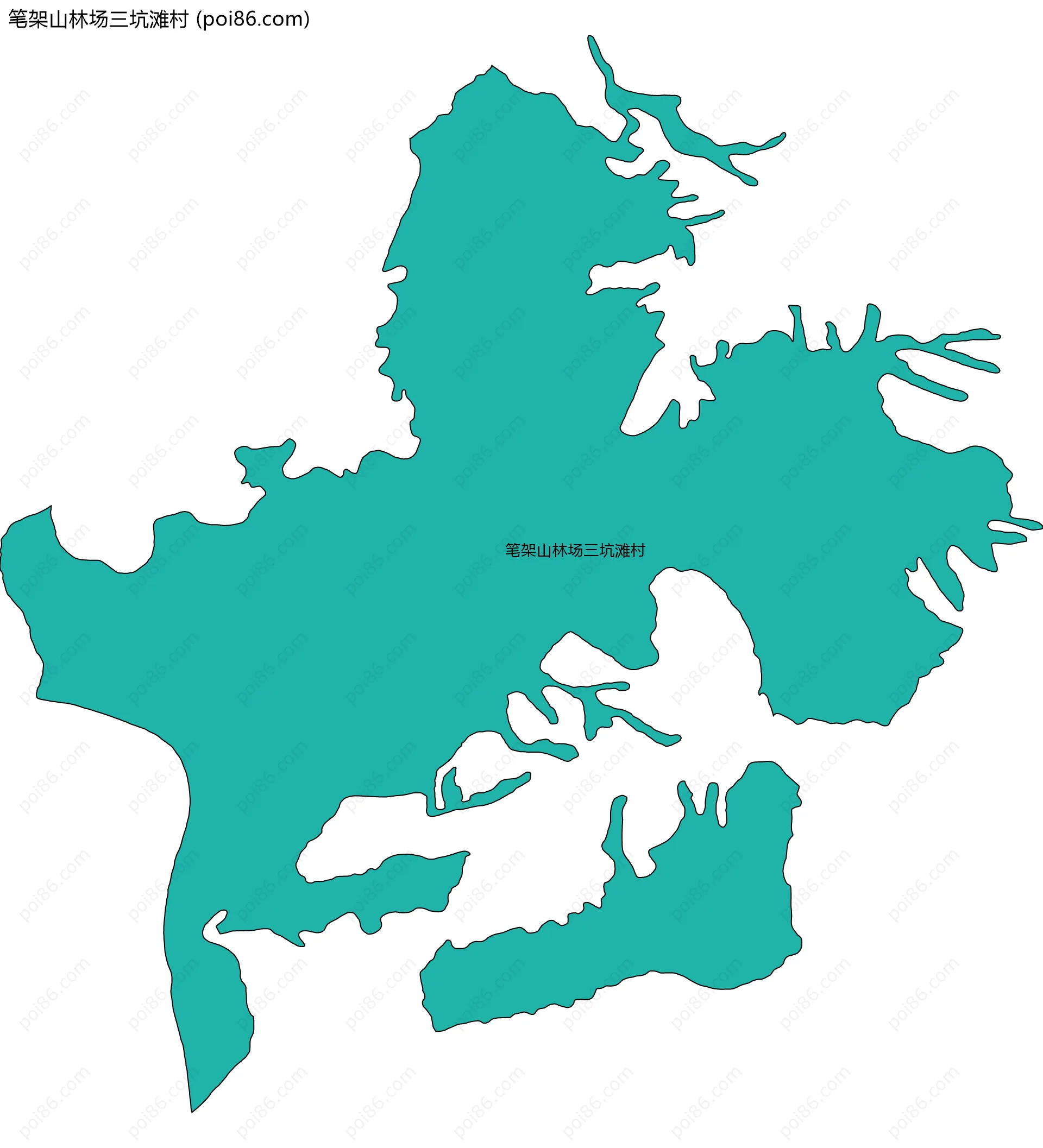 笔架山林场三坑滩村边界地图