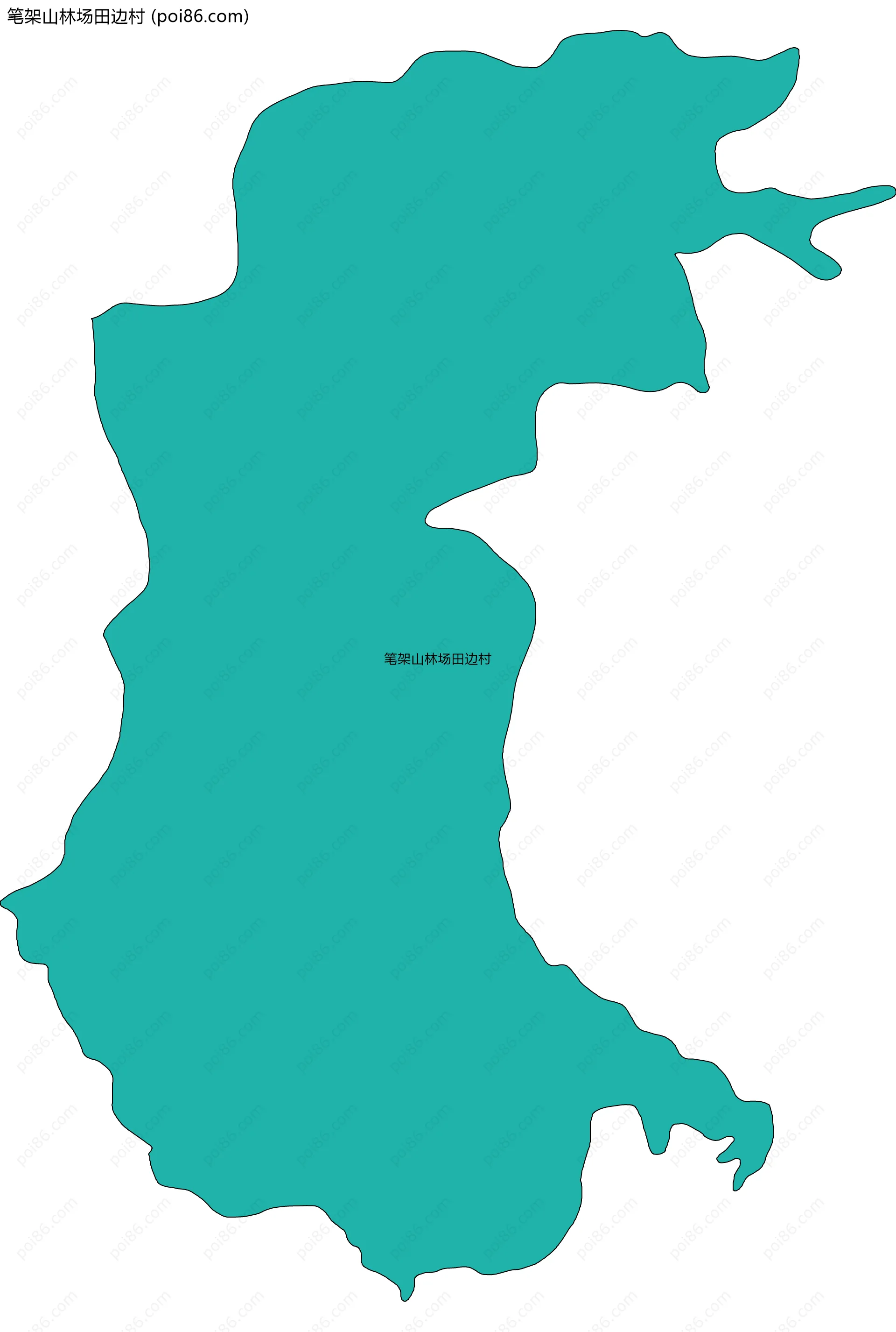 笔架山林场田边村边界地图