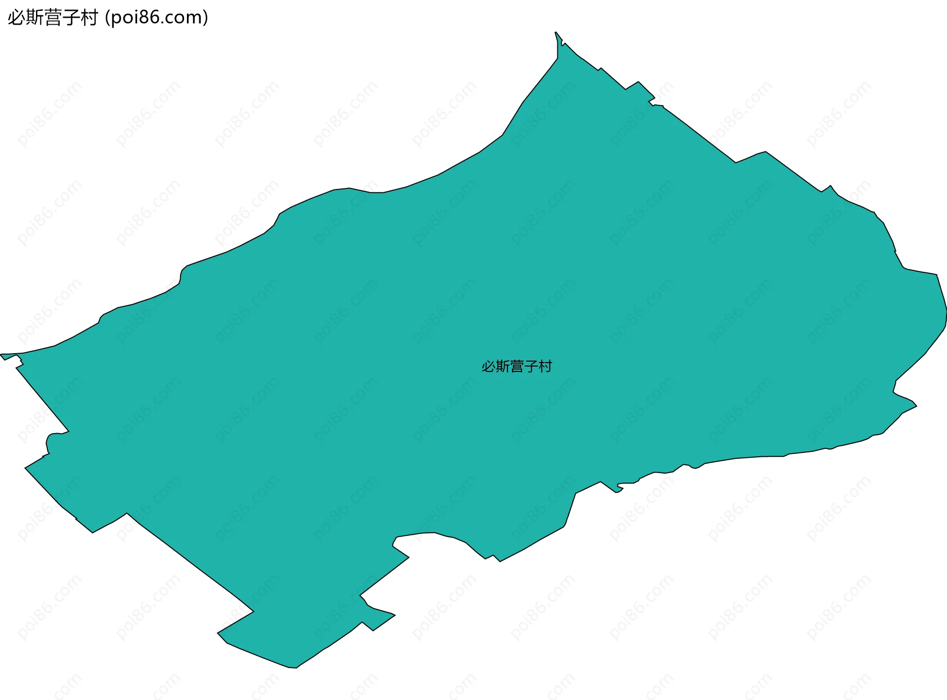 必斯营子村边界地图