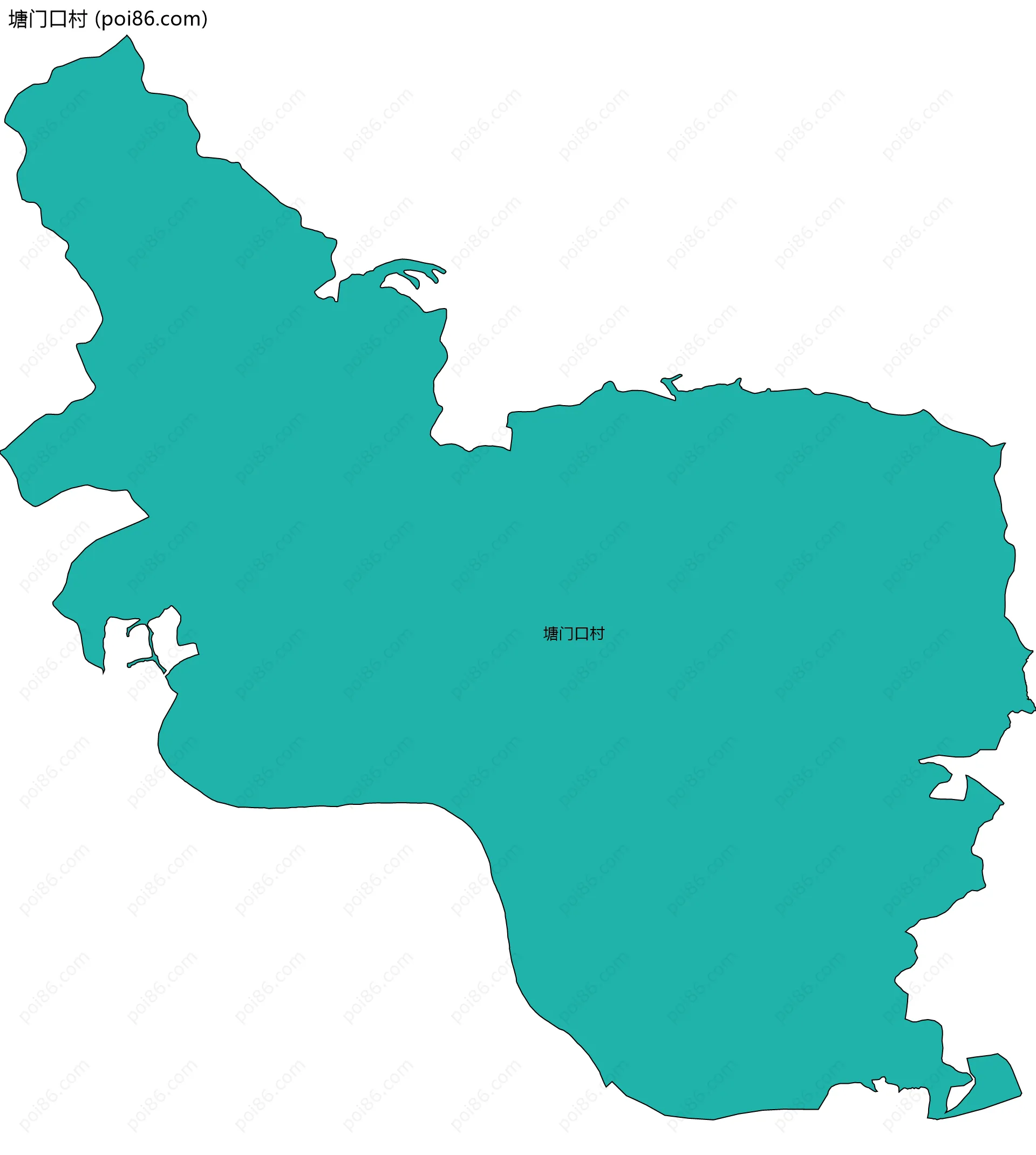 塘门口村边界地图