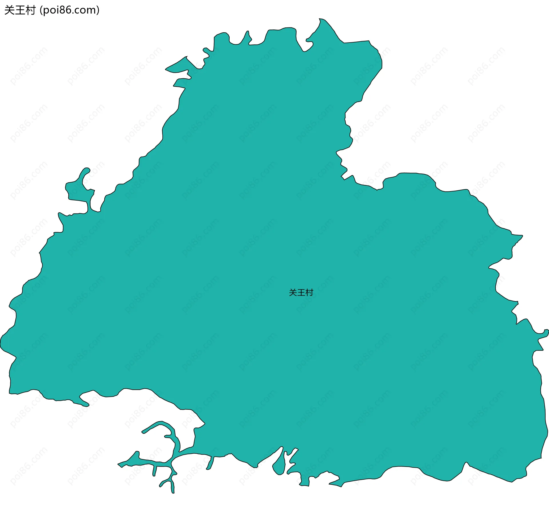关王村边界地图