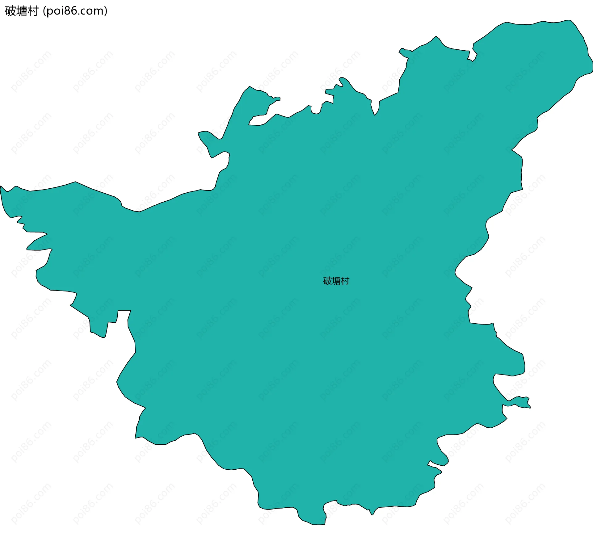 破塘村边界地图