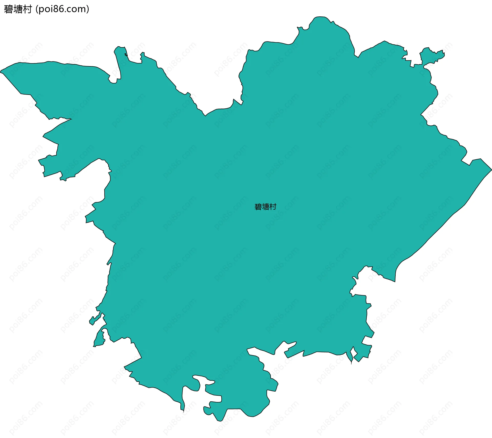 碧塘村边界地图