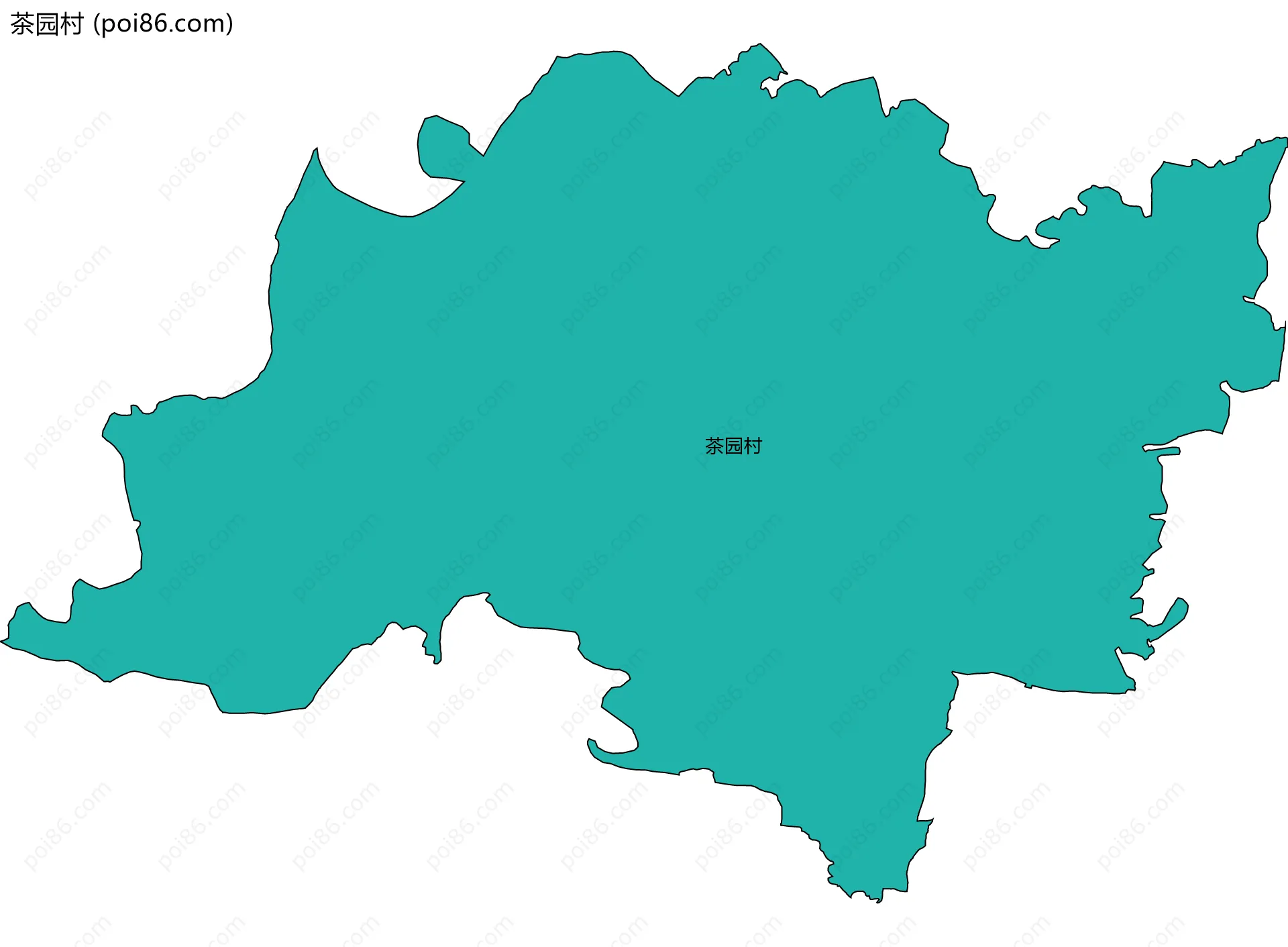 茶园村边界地图
