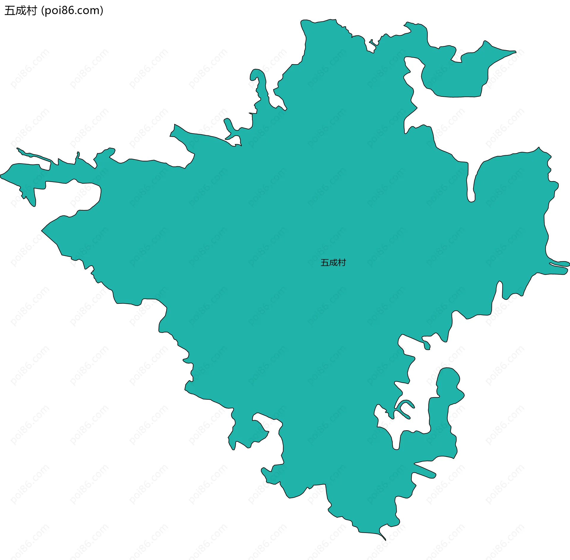 五成村边界地图