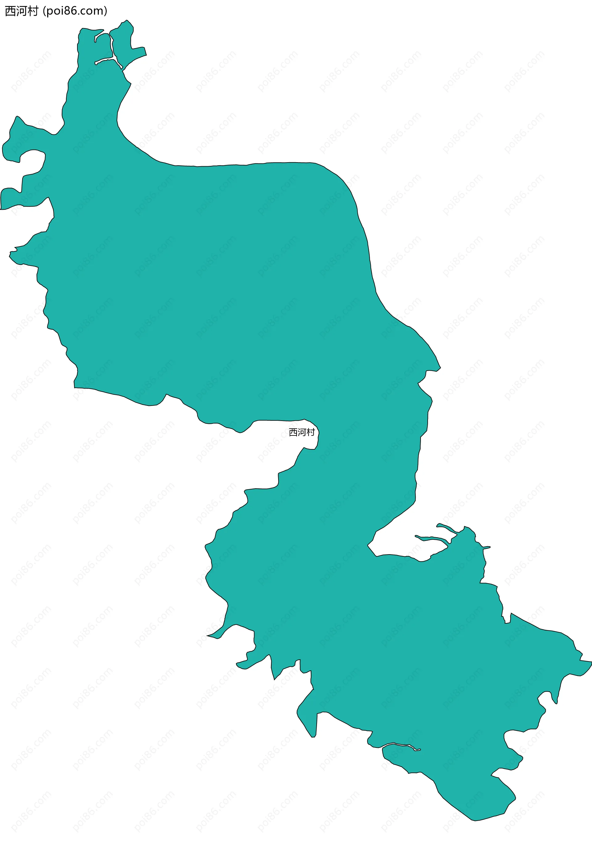 西河村边界地图