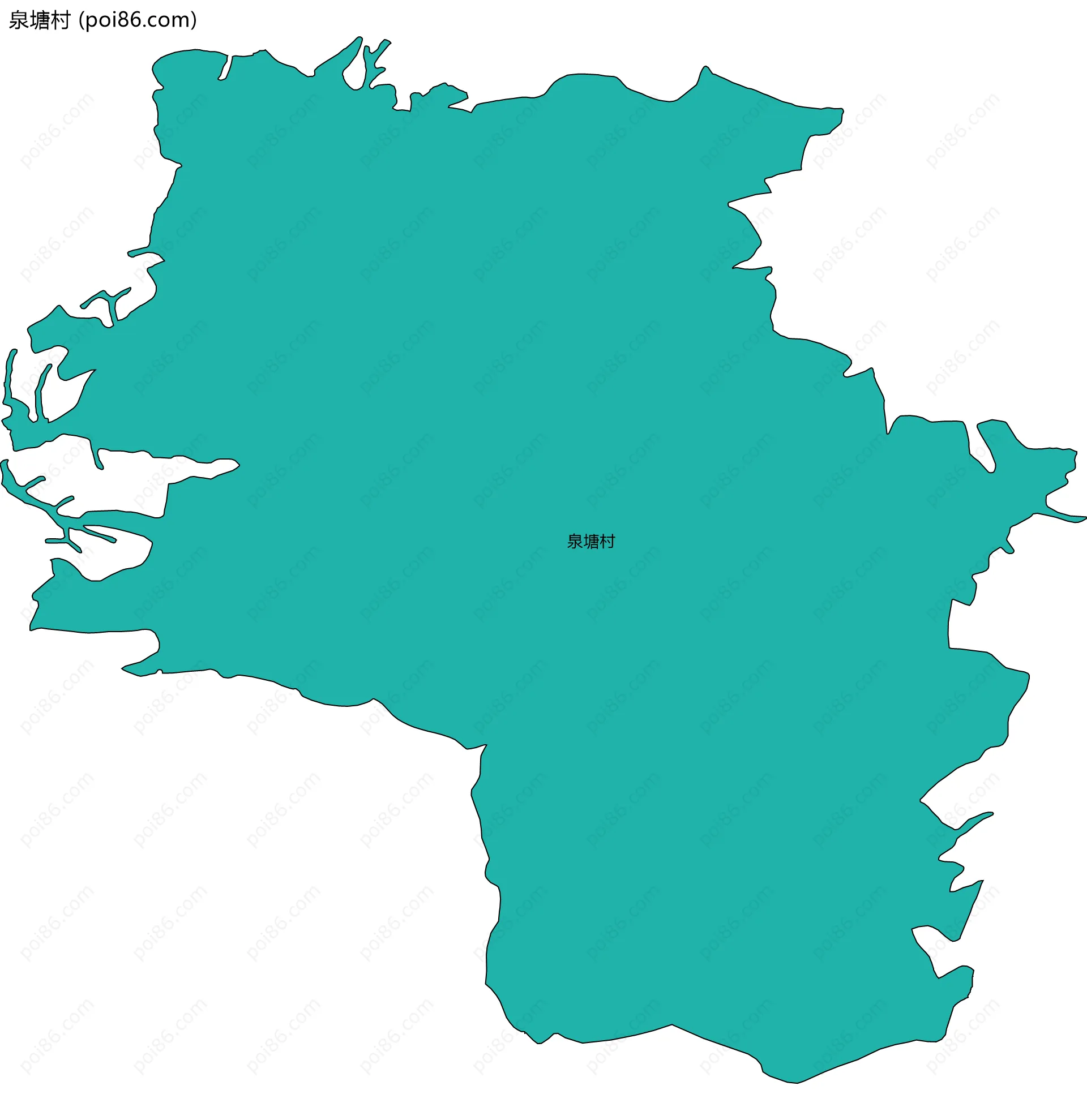 泉塘村边界地图