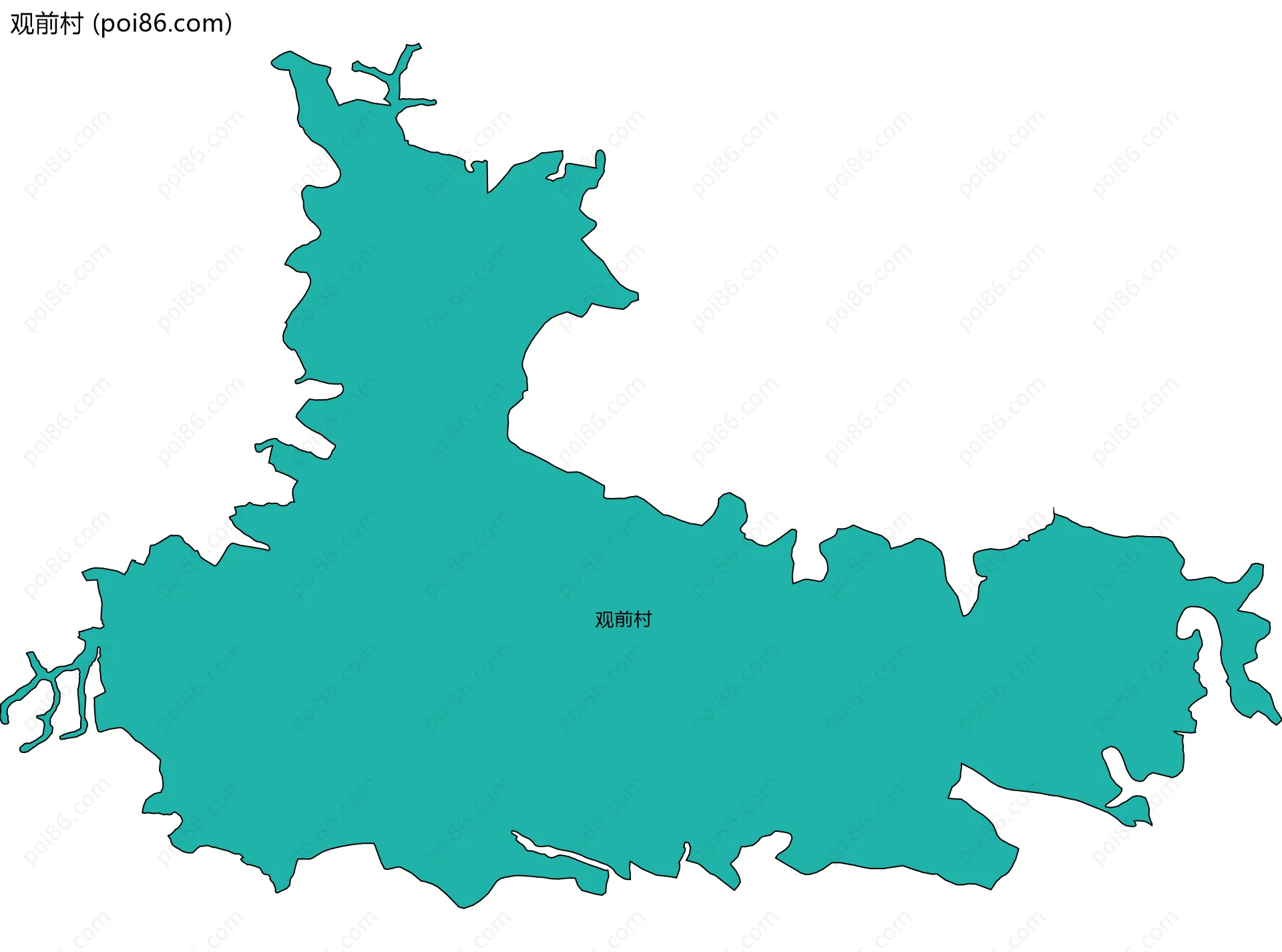 观前村边界地图
