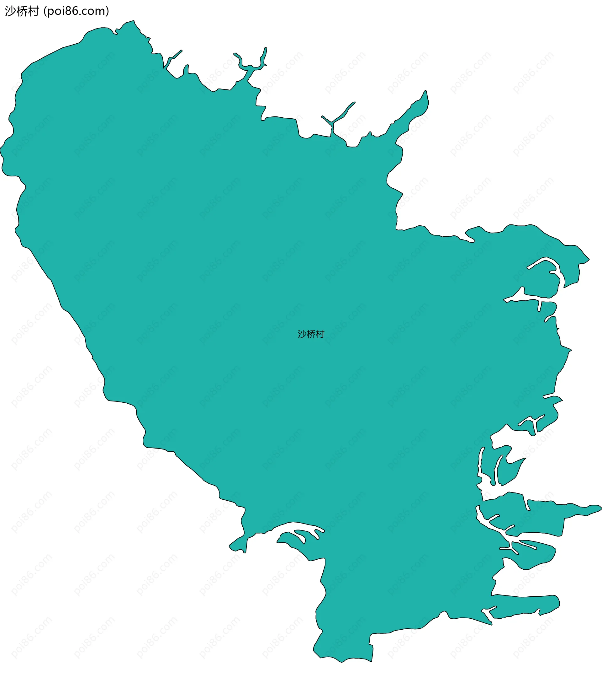 沙桥村边界地图
