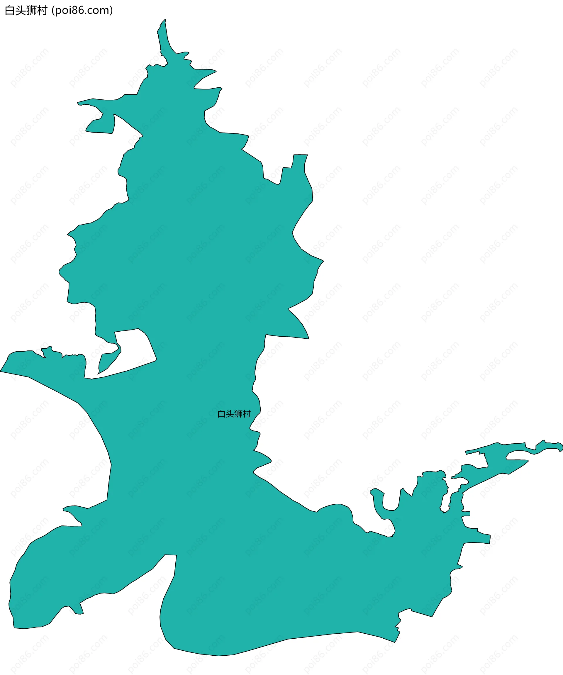 白头狮村边界地图