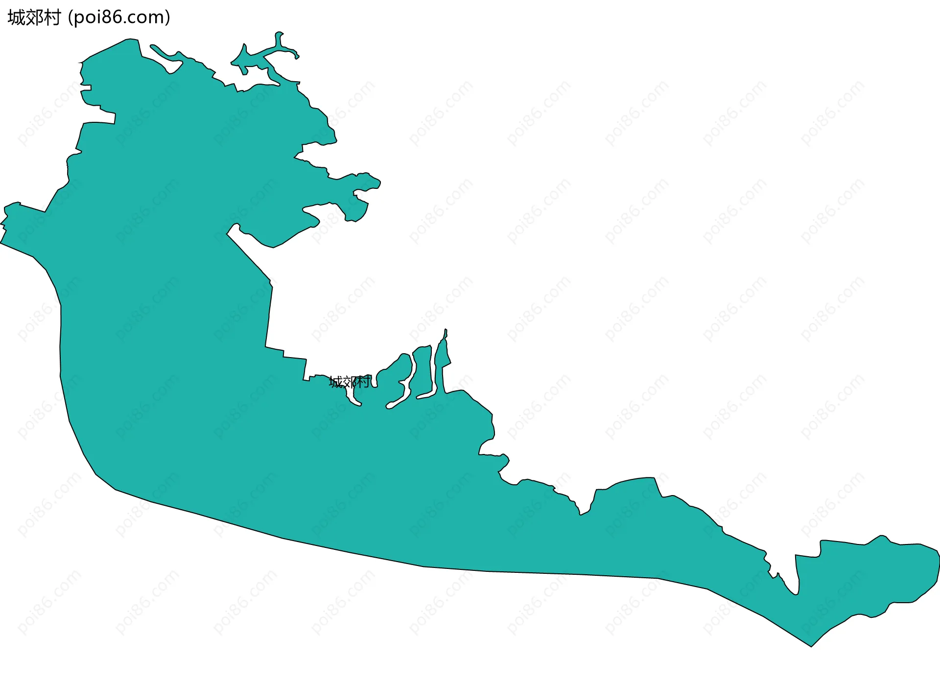城郊村边界地图